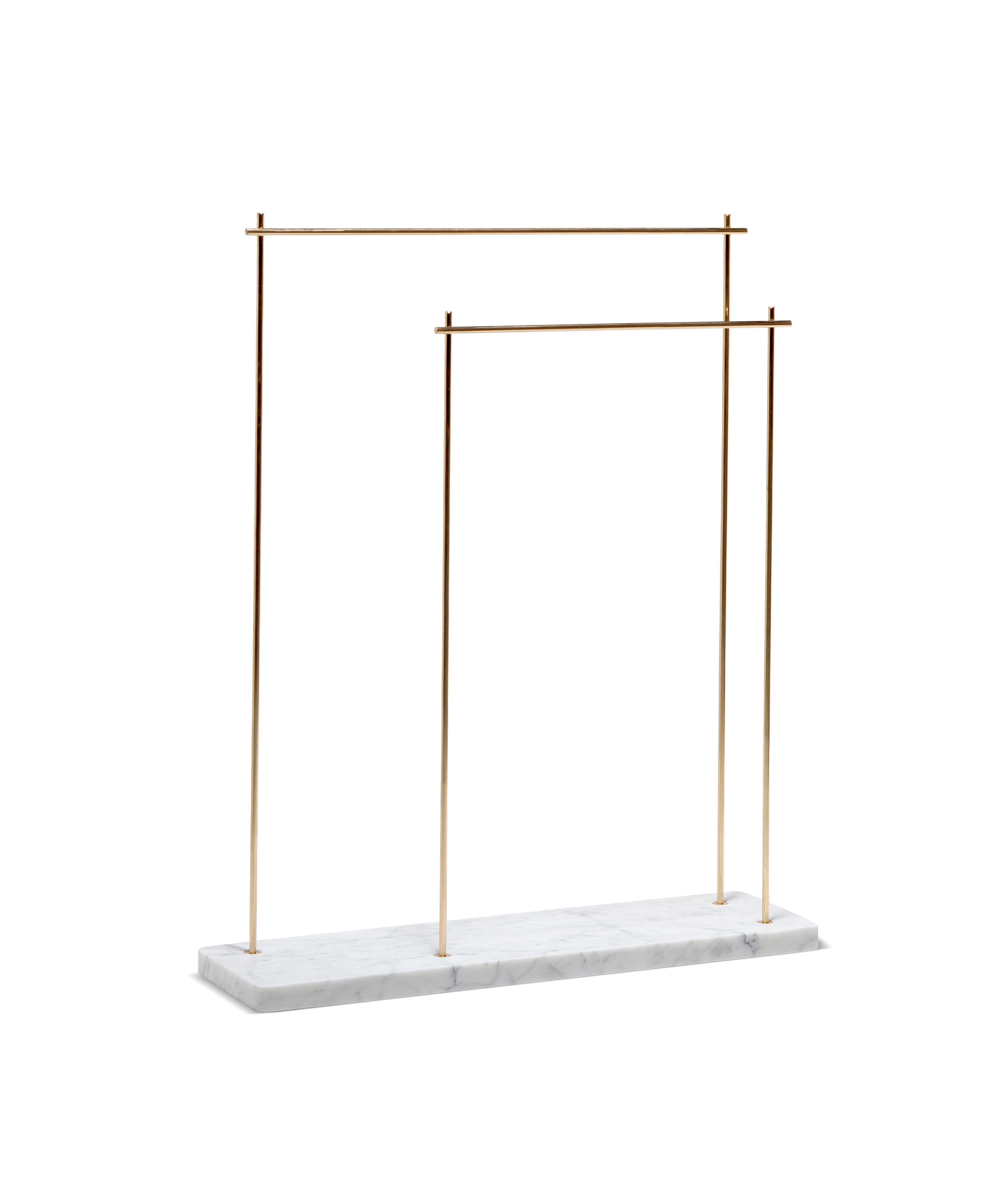 Rack towel holder by Joseph Vila Capdevila
Material: Carrara marble, brass
Dimensions: 70 x 84.5 x 20 cm
Weight: 13.2 kg

Aparentment is a space for creation and innovation, experimenting with materials with the goal to develop robust, lasting and