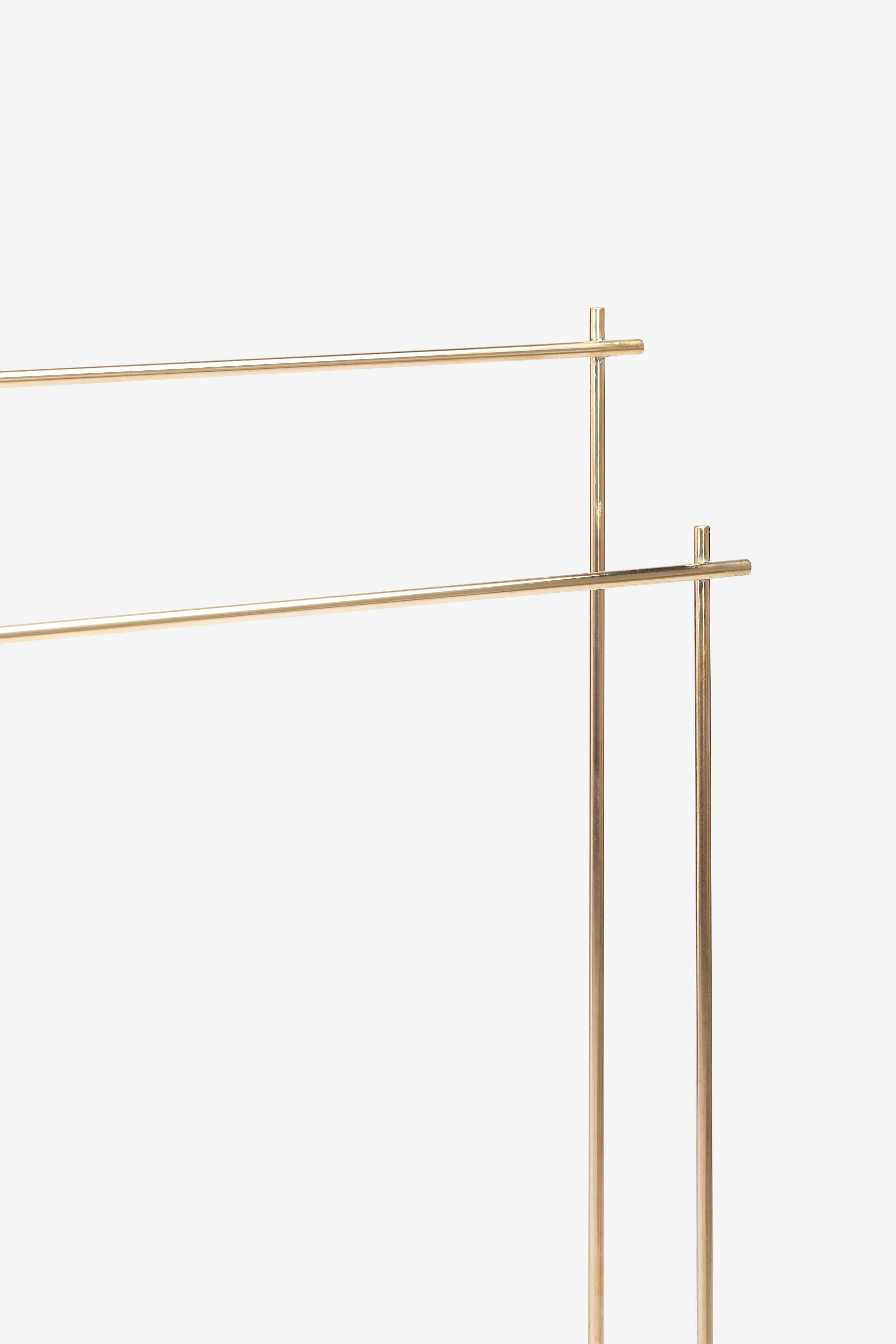 “Marblelous Rack” Black Marquina Marble and Brass Minimalist Towel Rack In New Condition For Sale In Terrassa, Catalonia