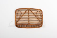 Perchero o soporte de ratán de Tito Agnoli para Bonacina, Italia, años 50