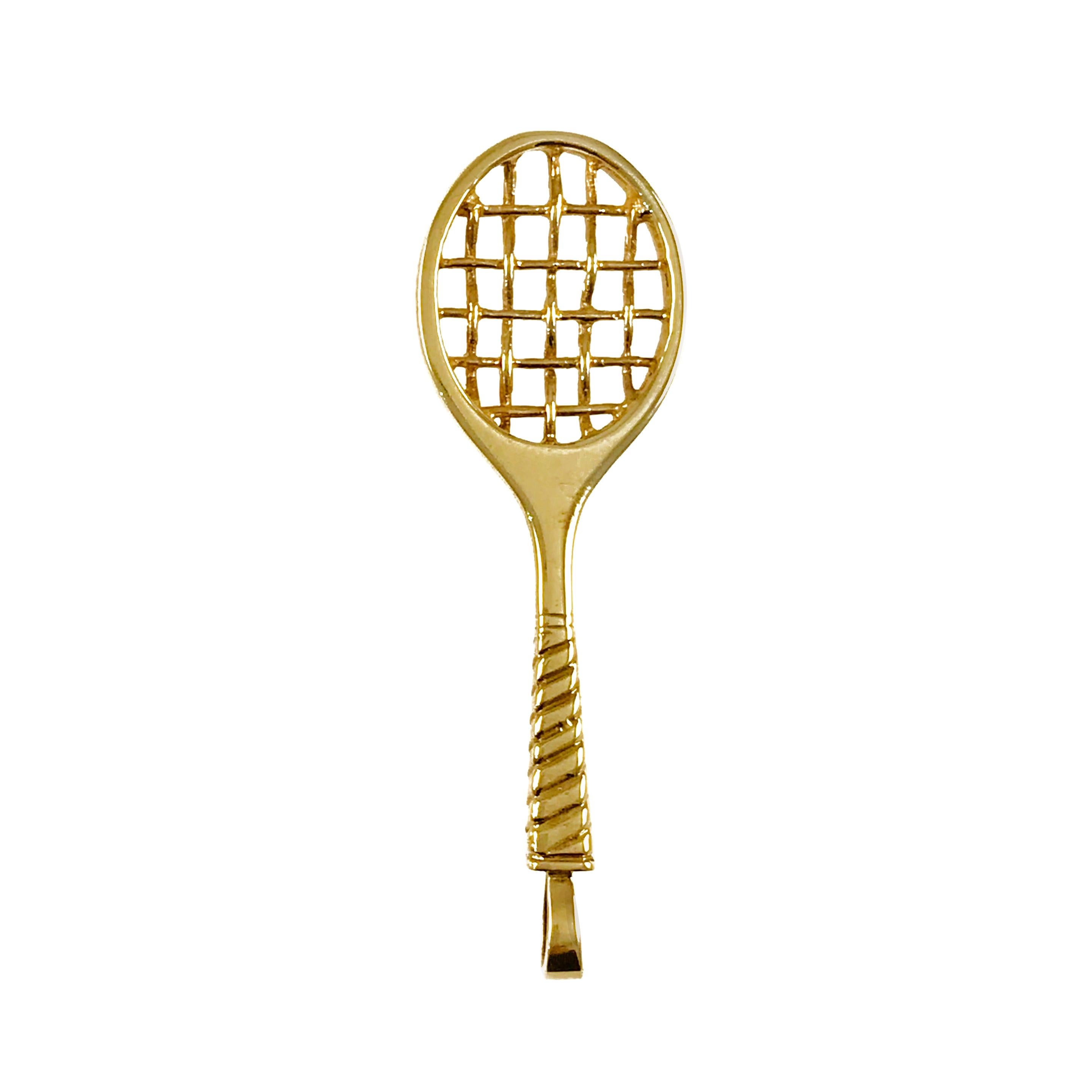 Incogem 14k Gold Racket Pendant