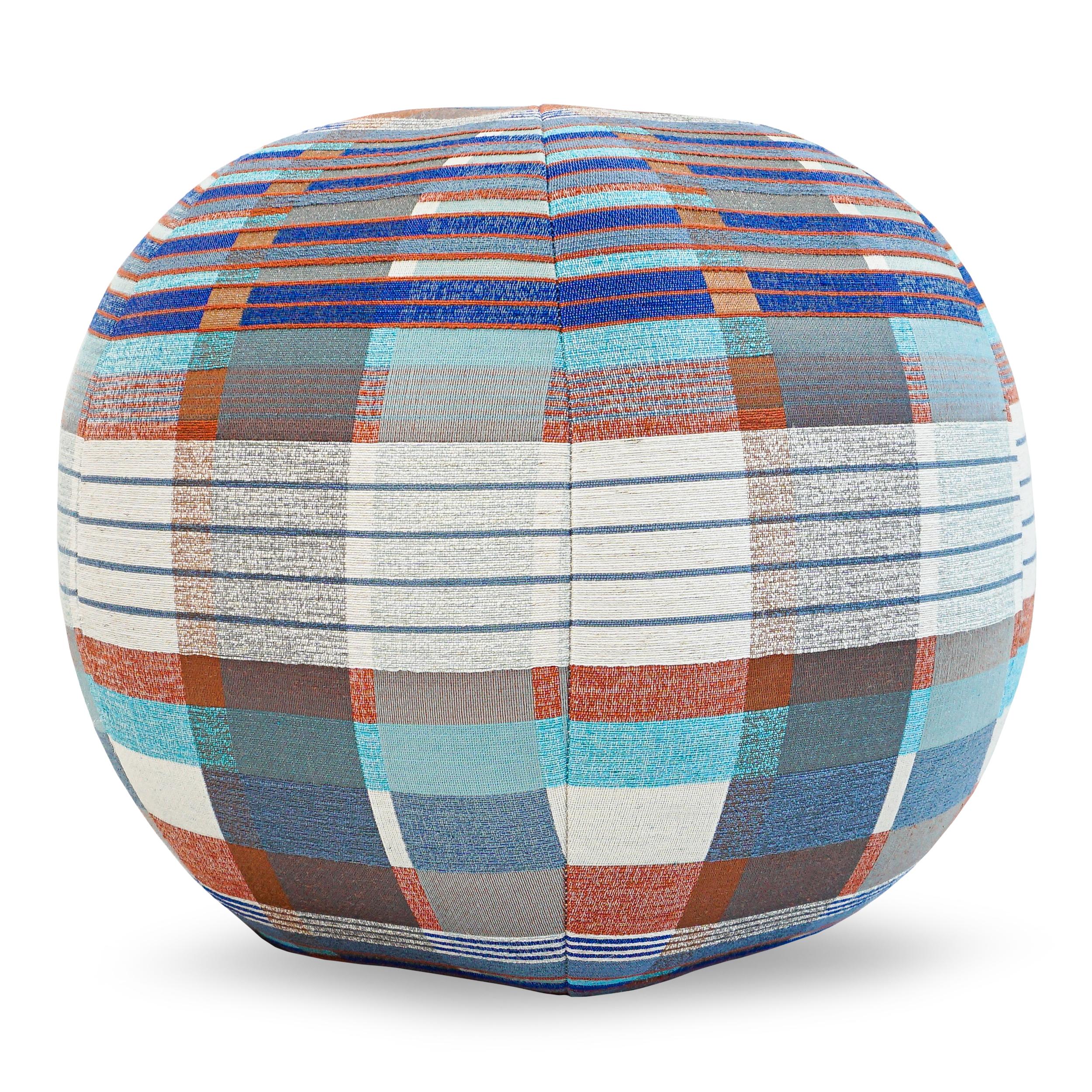 Satin Rad Plaid Regatta Ball Pillow For Sale