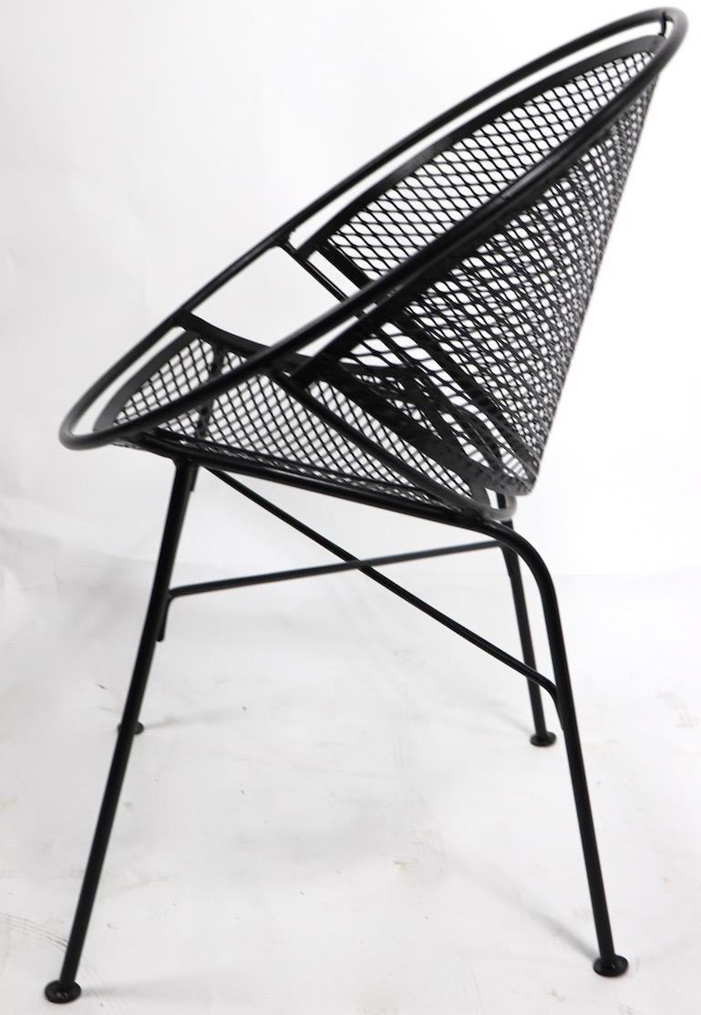 Metal Radar Chair by Salterini Newly Powder Coated For Sale