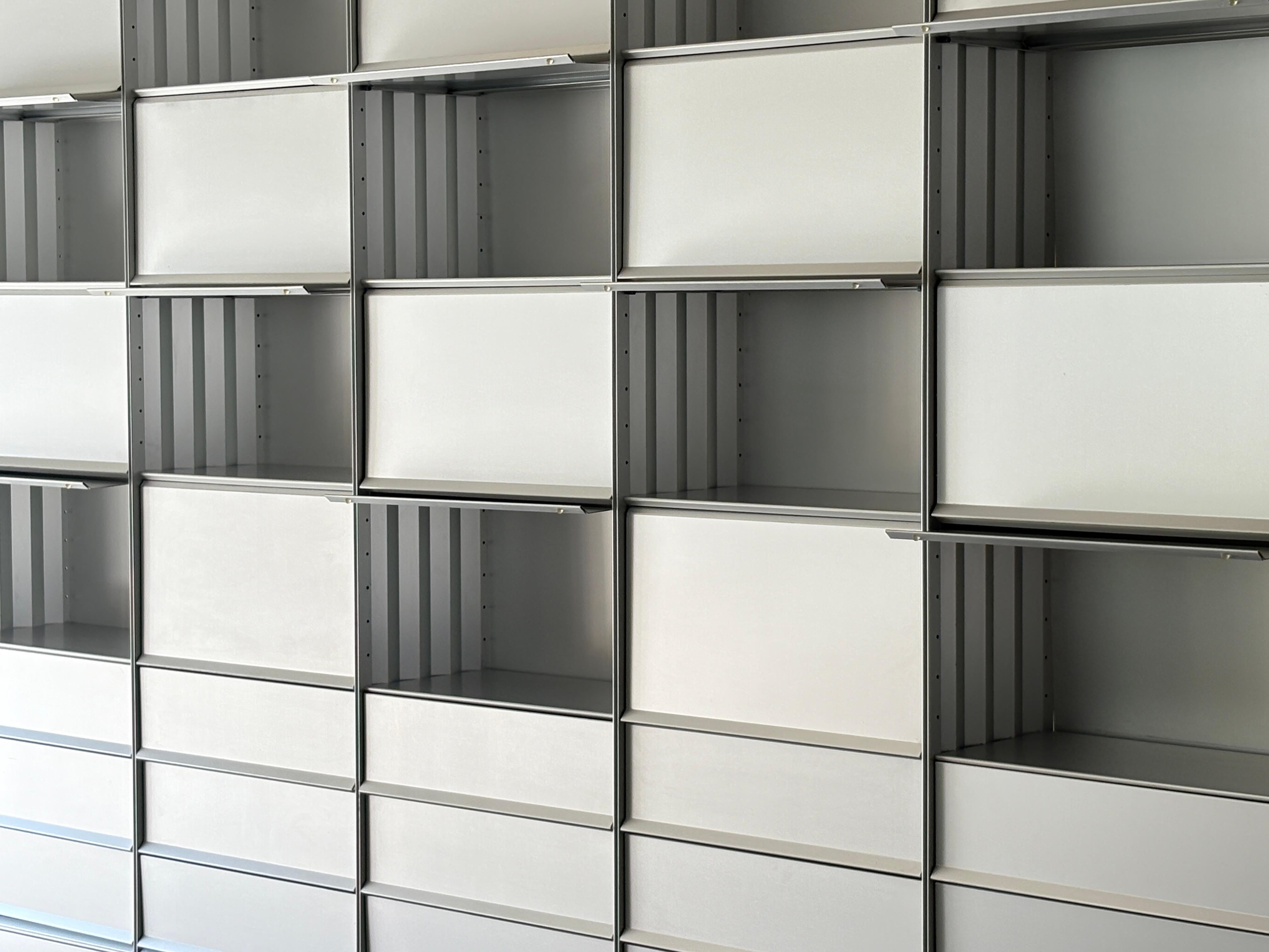 Anodized Radar classic modular shelf unit designed by Heinrich Gerhard for Adeco For Sale
