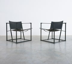 Radboud Van Beekum Lounge Chair Black Leather by for Pastoe Post Modern, 1980