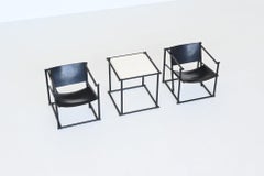 Radboud van Beekum modèle FM61 ensemble de chaises longues cubiques Pastoe Pays-Bas 1980