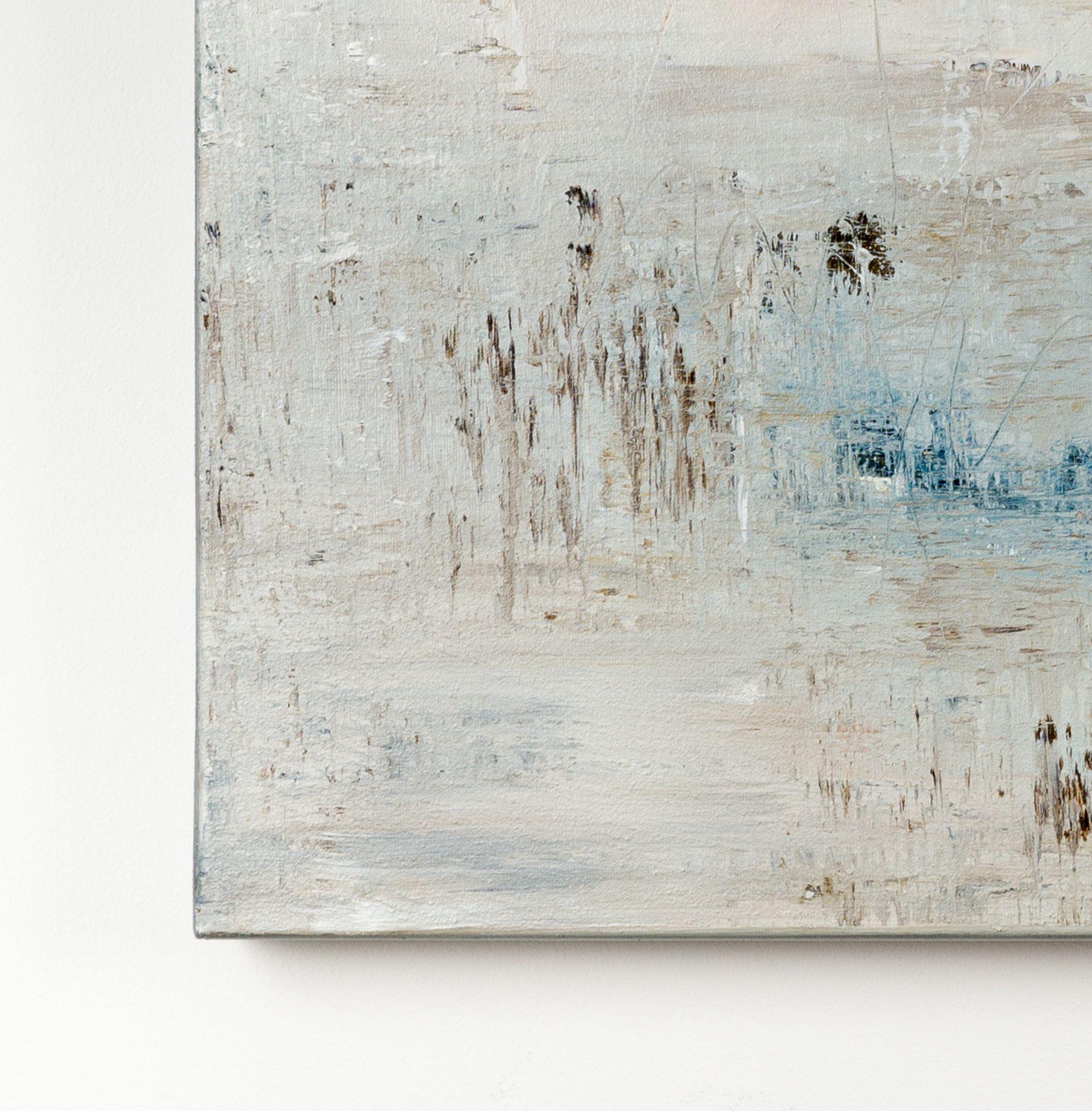 Quadro astratto BS349, Pittura, Acrilico su tela - Abstract Painting Grigio di Radek Smach
