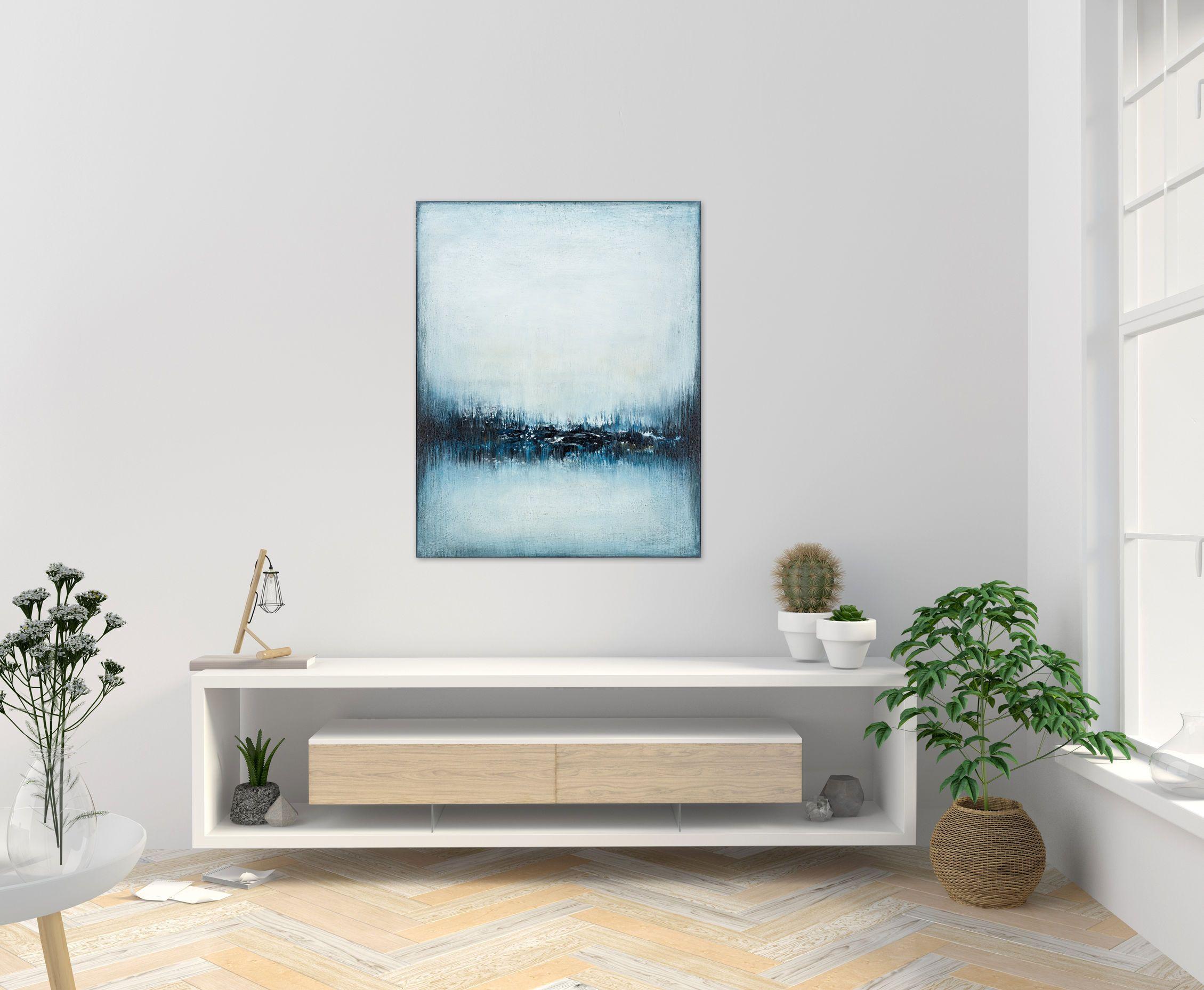 Pittura astratta HC558, Pittura, Acrilico su tela - Abstract Painting Blu di Radek Smach