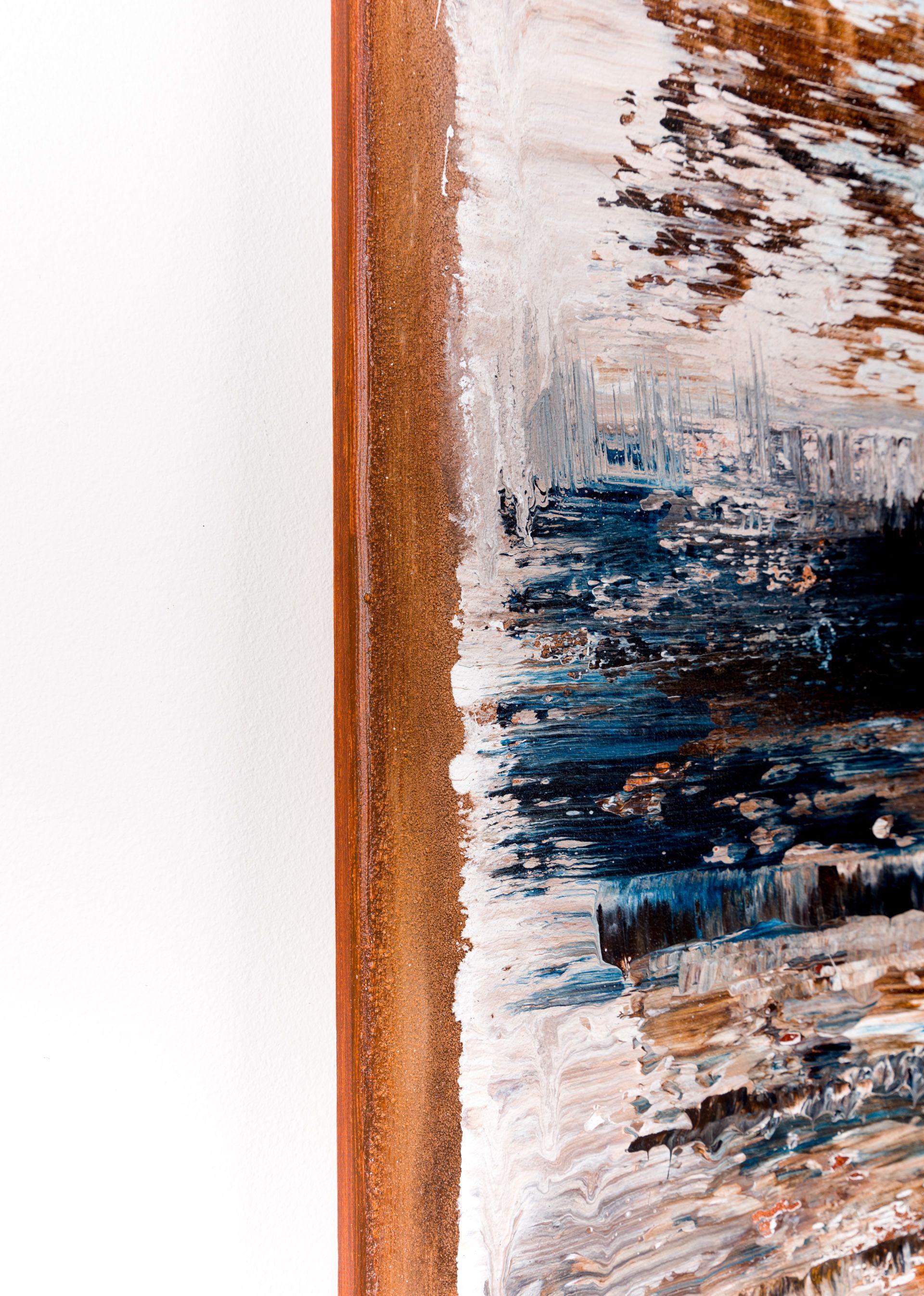 Pittura astratta OR493, Pittura, Acrilico su tela - Abstract Painting Beige di Radek Smach