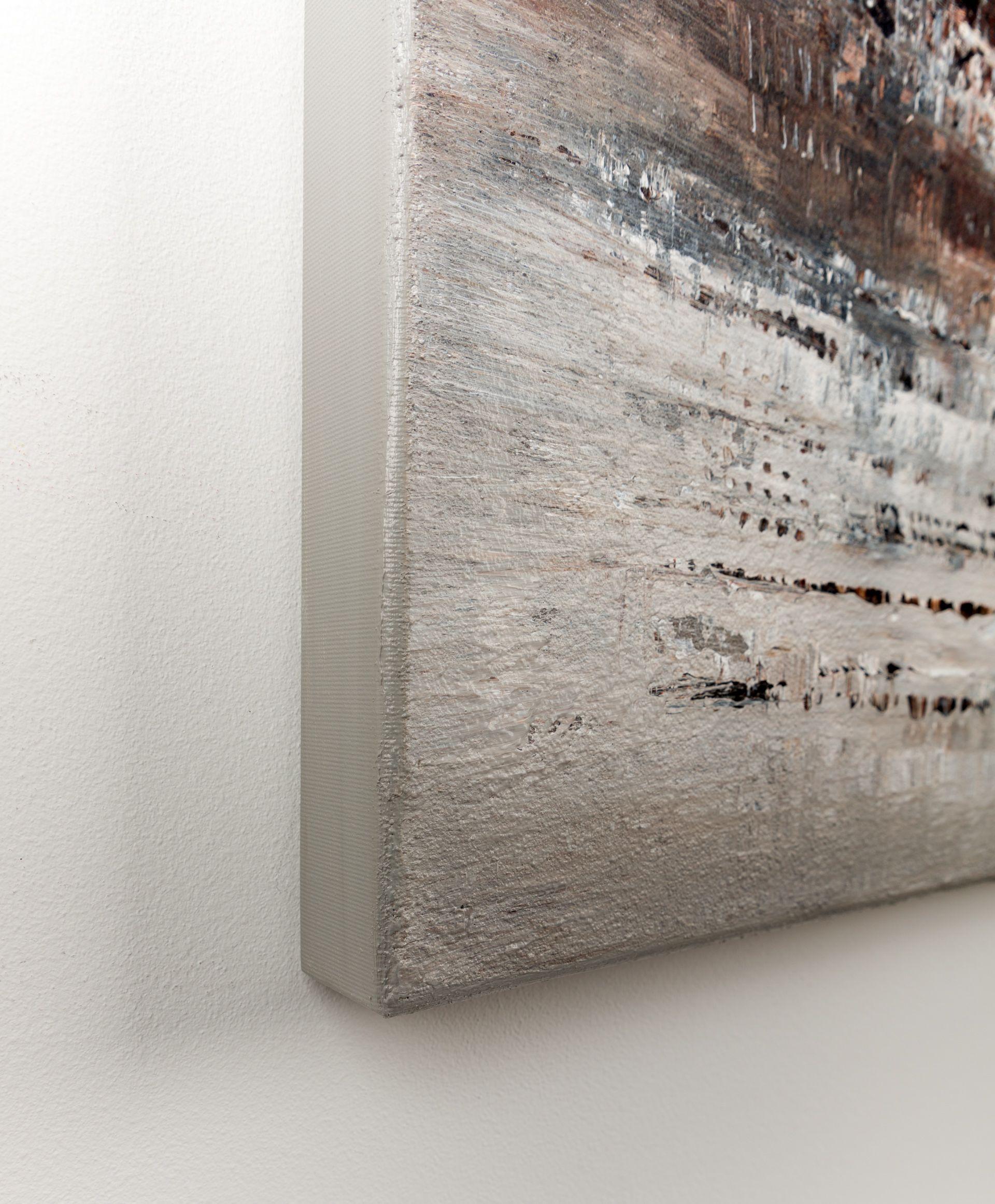 Pittura astratta ZL822, Pittura, Acrilico su tela - Abstract Painting Grigio di Radek Smach