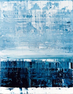 Blue abstract painting BZ147, Painting, Acrylic on Canvas