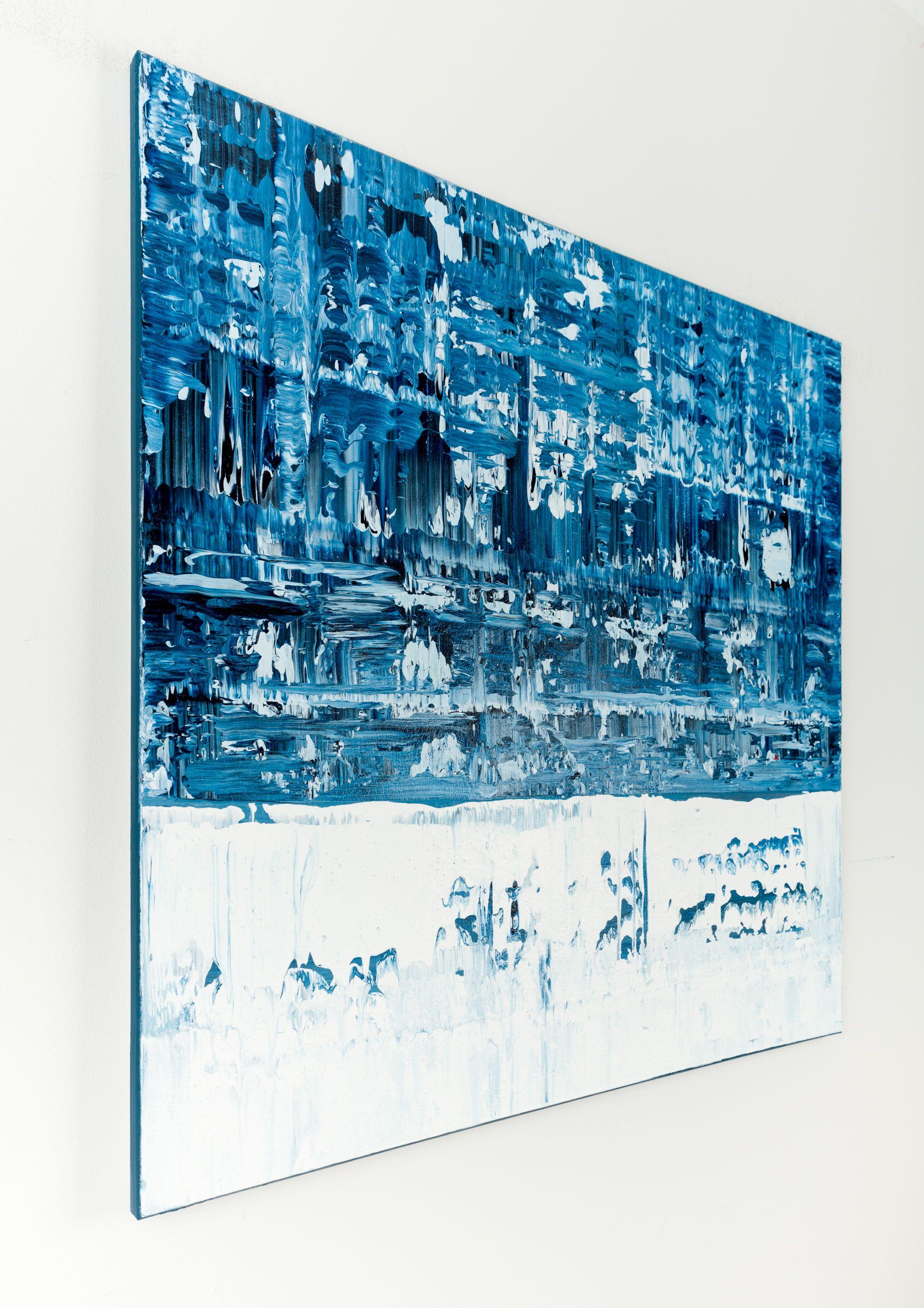 Quadro astratto blu LE773, Pittura, Acrilico su tela - Painting di Radek Smach