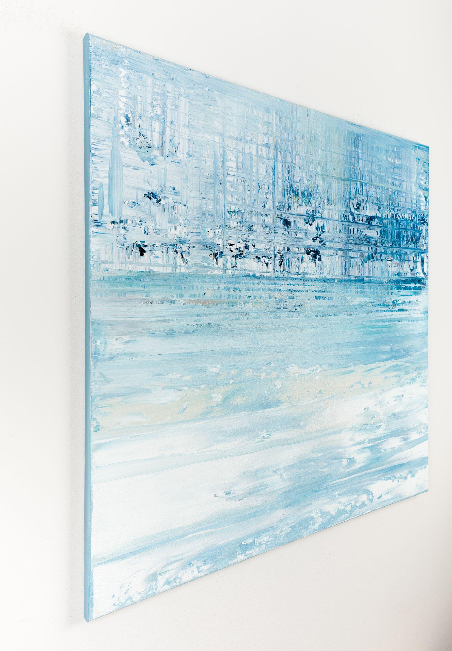 Quadro astratto blu LG431, Pittura, Acrilico su tela - Painting Astratto di Radek Smach
