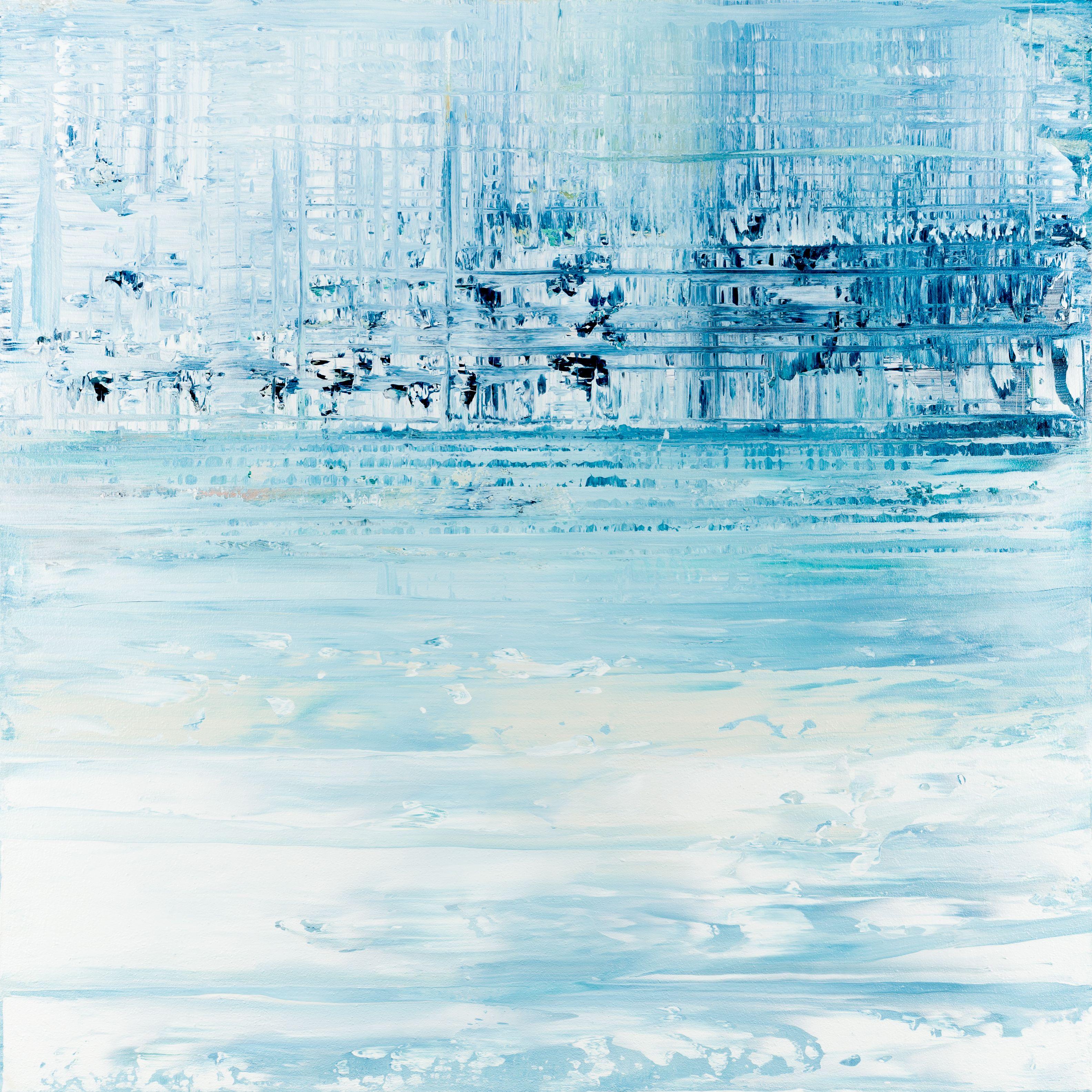Abstract Painting di Radek Smach - Quadro astratto blu LG431, Pittura, Acrilico su tela