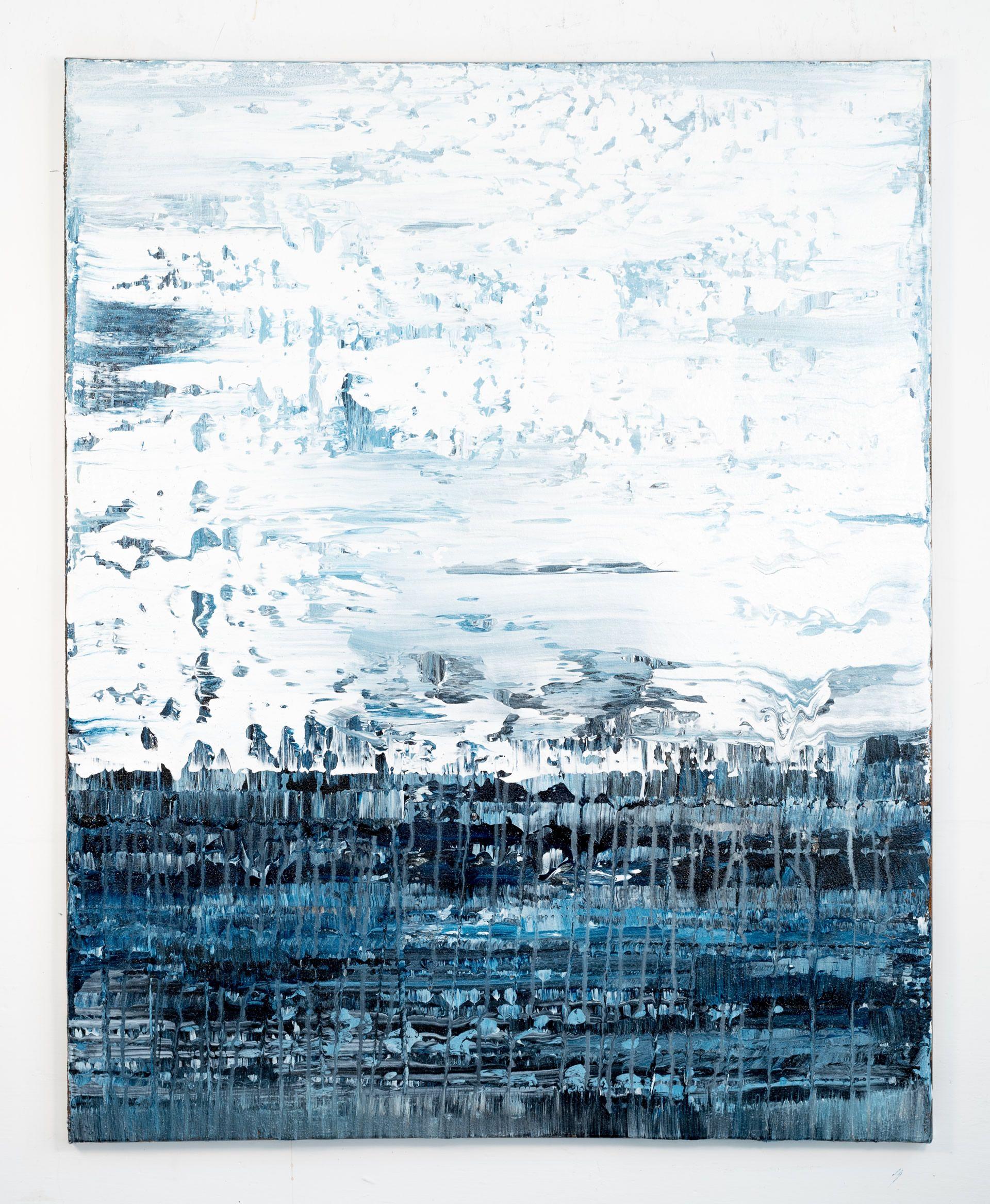 Peinture abstraite bleue RT706, Peinture, Acrylique sur Toile - Painting de Radek Smach