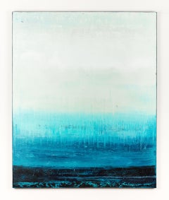 Blaues abstraktes Gemälde UI842, Gemälde, Acryl auf Leinwand
