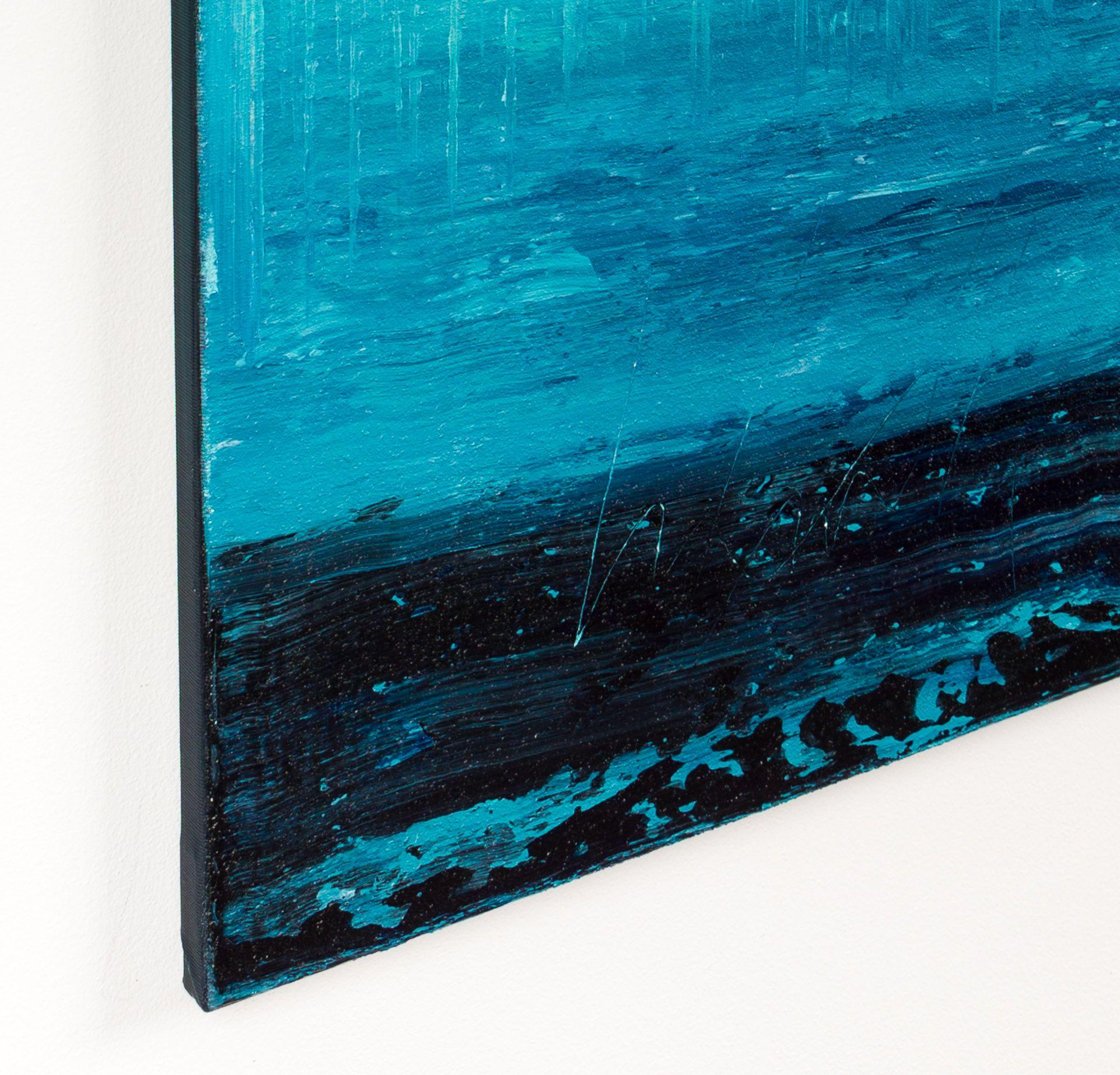 Quadro astratto blu UI842, Pittura, Acrilico su tela - Painting Astratto di Radek Smach
