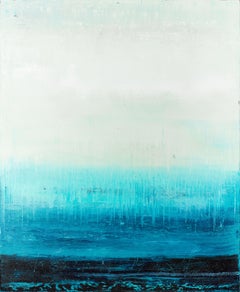 Blaues abstraktes Gemälde UI842, Gemälde, Acryl auf Leinwand