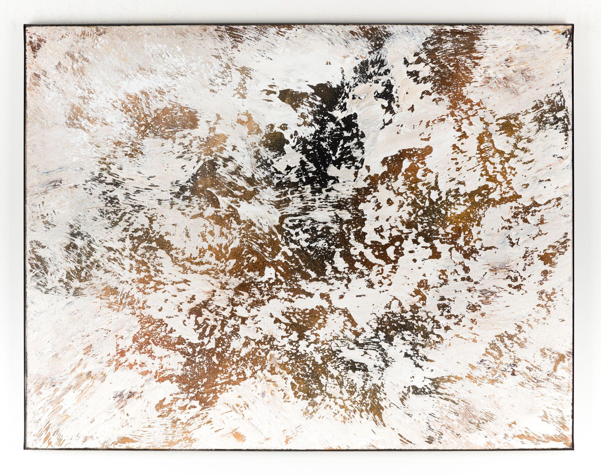 Brown abstract painting DK663, Painting, Acrylic on Canvas - Beige Abstract Painting by Radek Smach