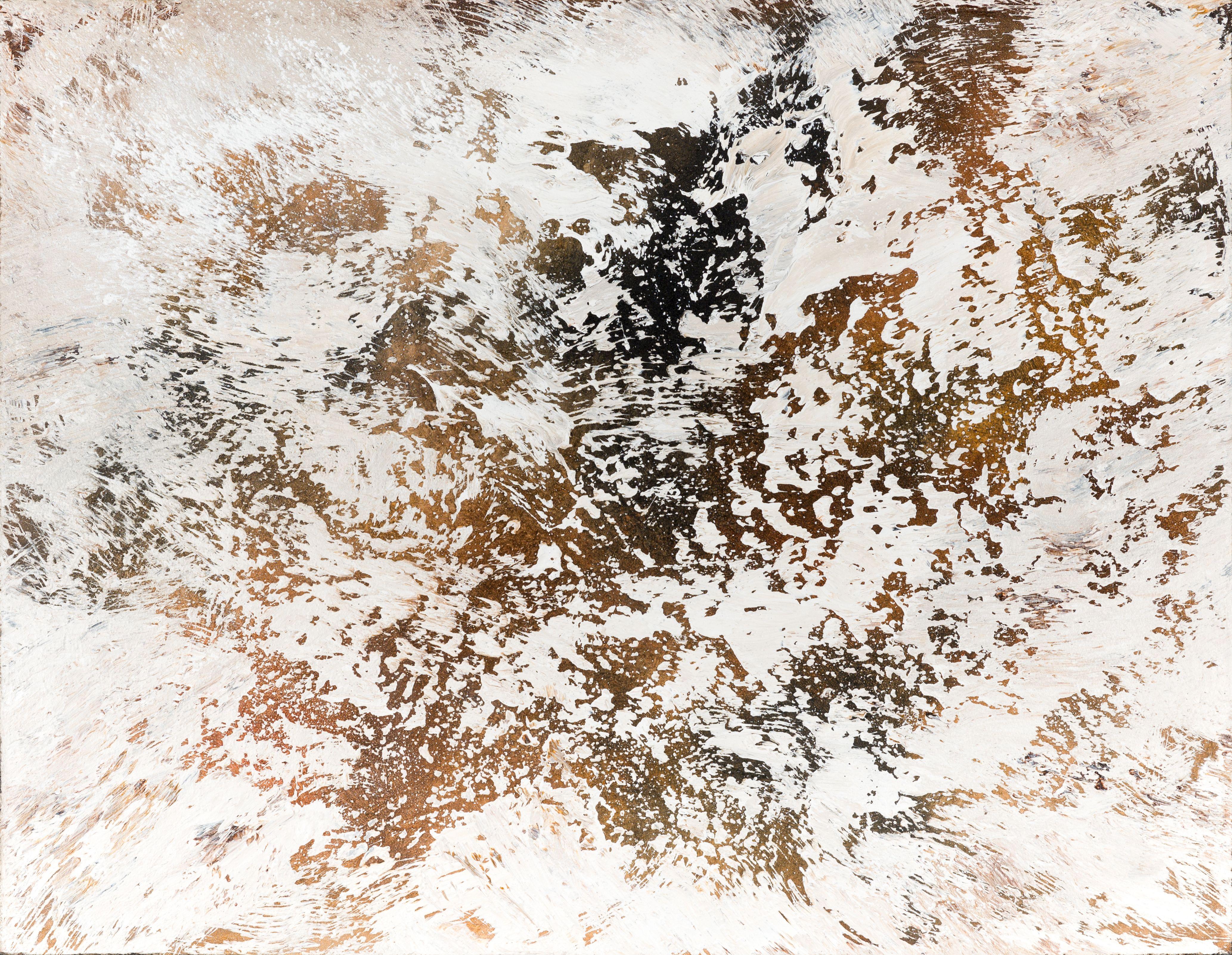 Abstract Painting di Radek Smach - Quadro astratto marrone DK663, Pittura, Acrilico su tela