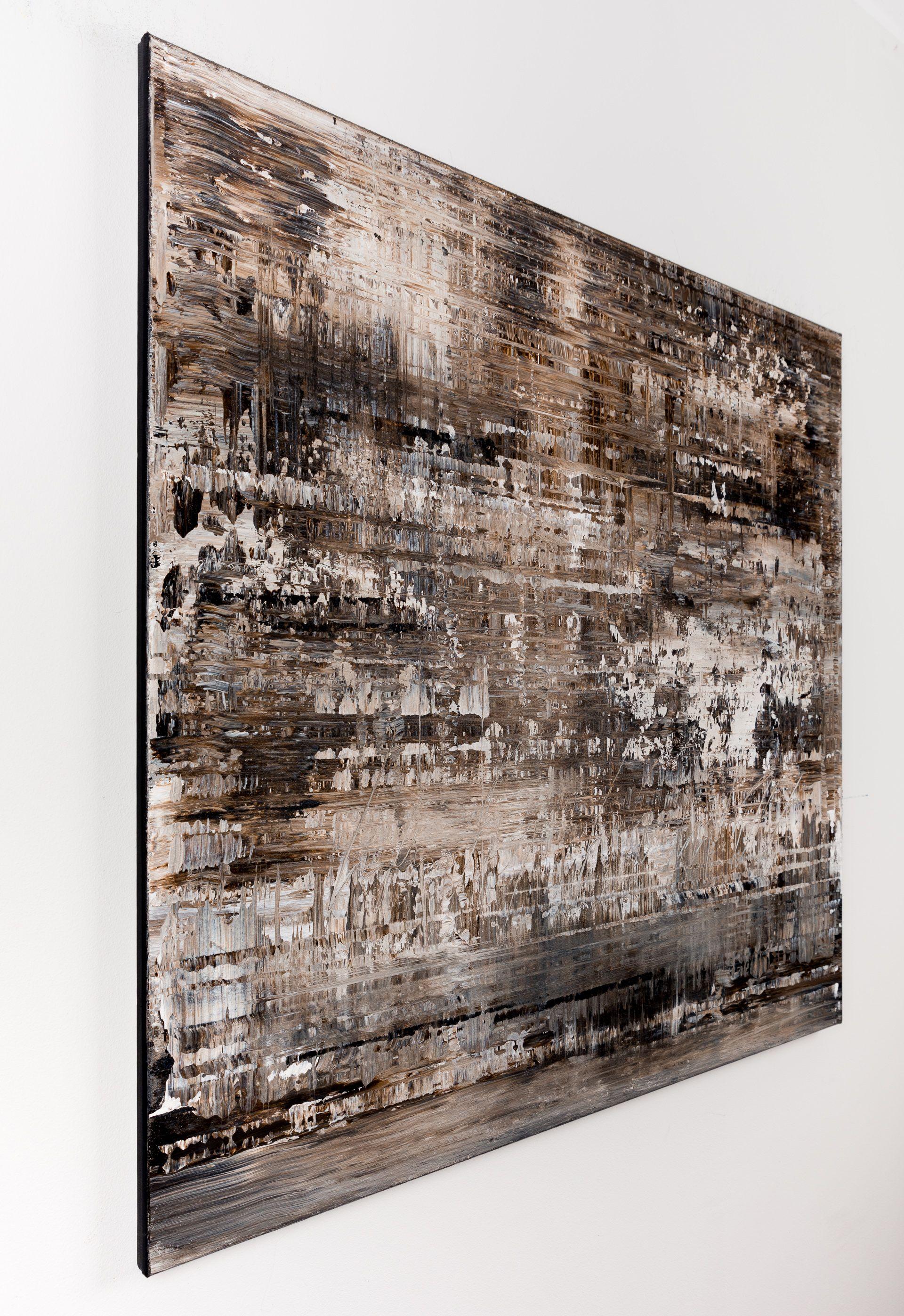 Pittura astratta marrone MC493, Pittura, Acrilico su tela - Painting Astratto di Radek Smach