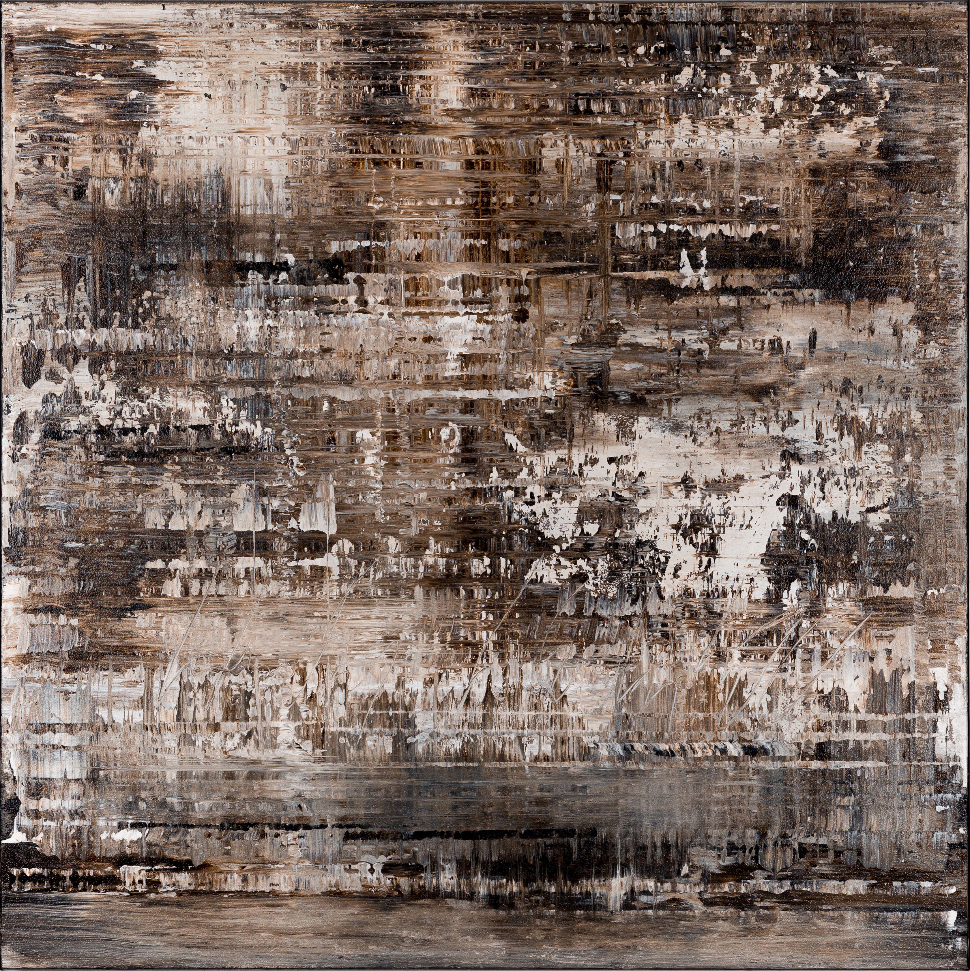 Radek Smach Abstract Painting - Brown abstract painting MC493, Painting, Acrylic on Canvas