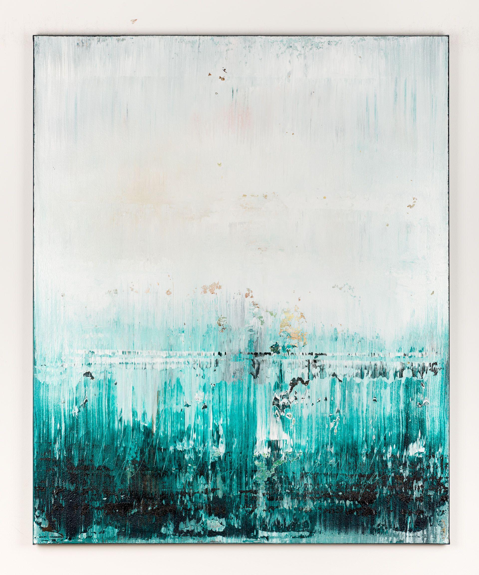 Quadro astratto Emerald UT417, Pittura, Acrilico su tela - Painting di Radek Smach