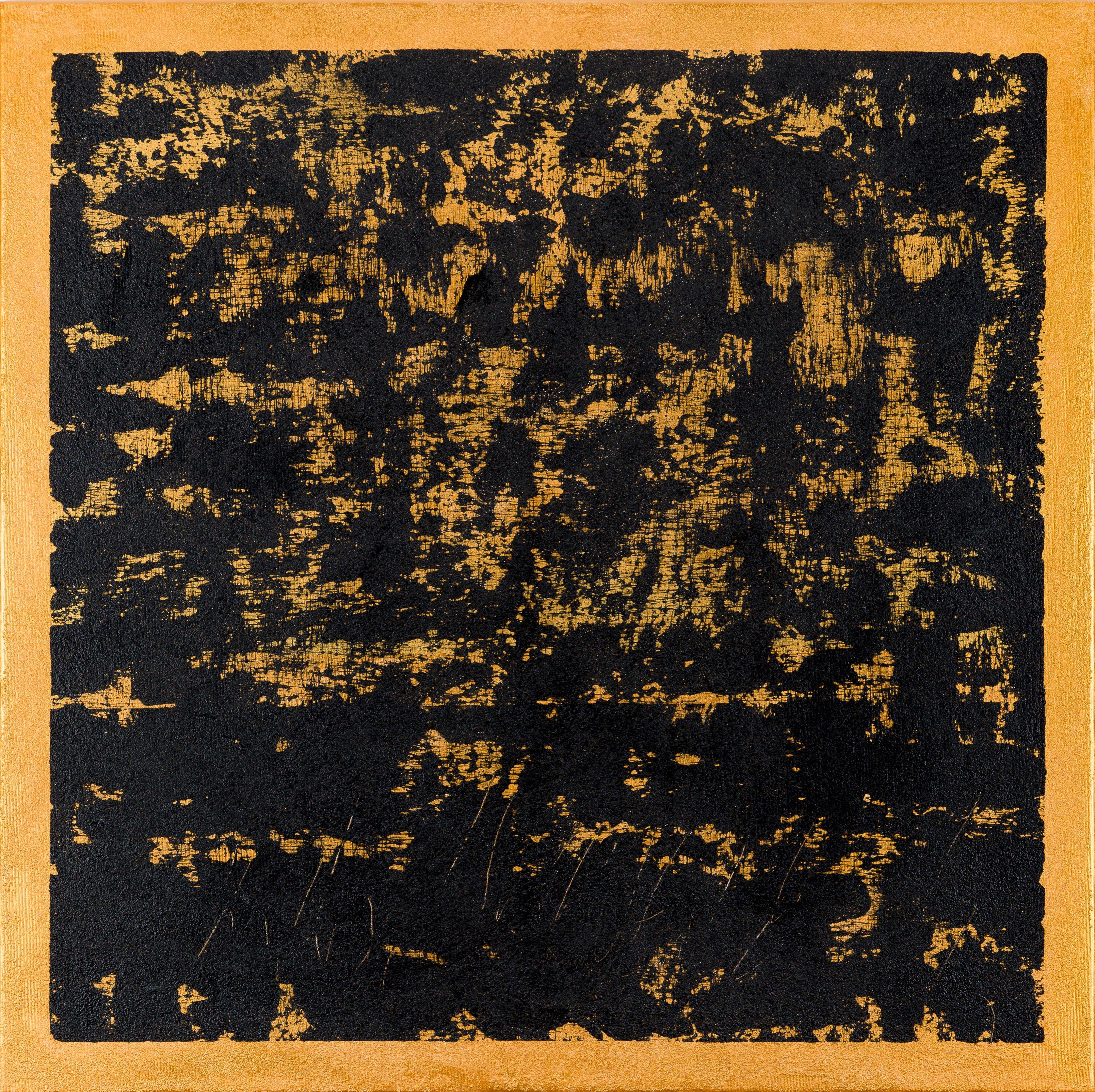 Abstract Painting di Radek Smach - Quadro astratto oro BJ262, Pittura, Acrilico su tela