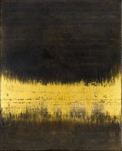 Gold abstract painting GB416, Painting, Acrylic on Canvas