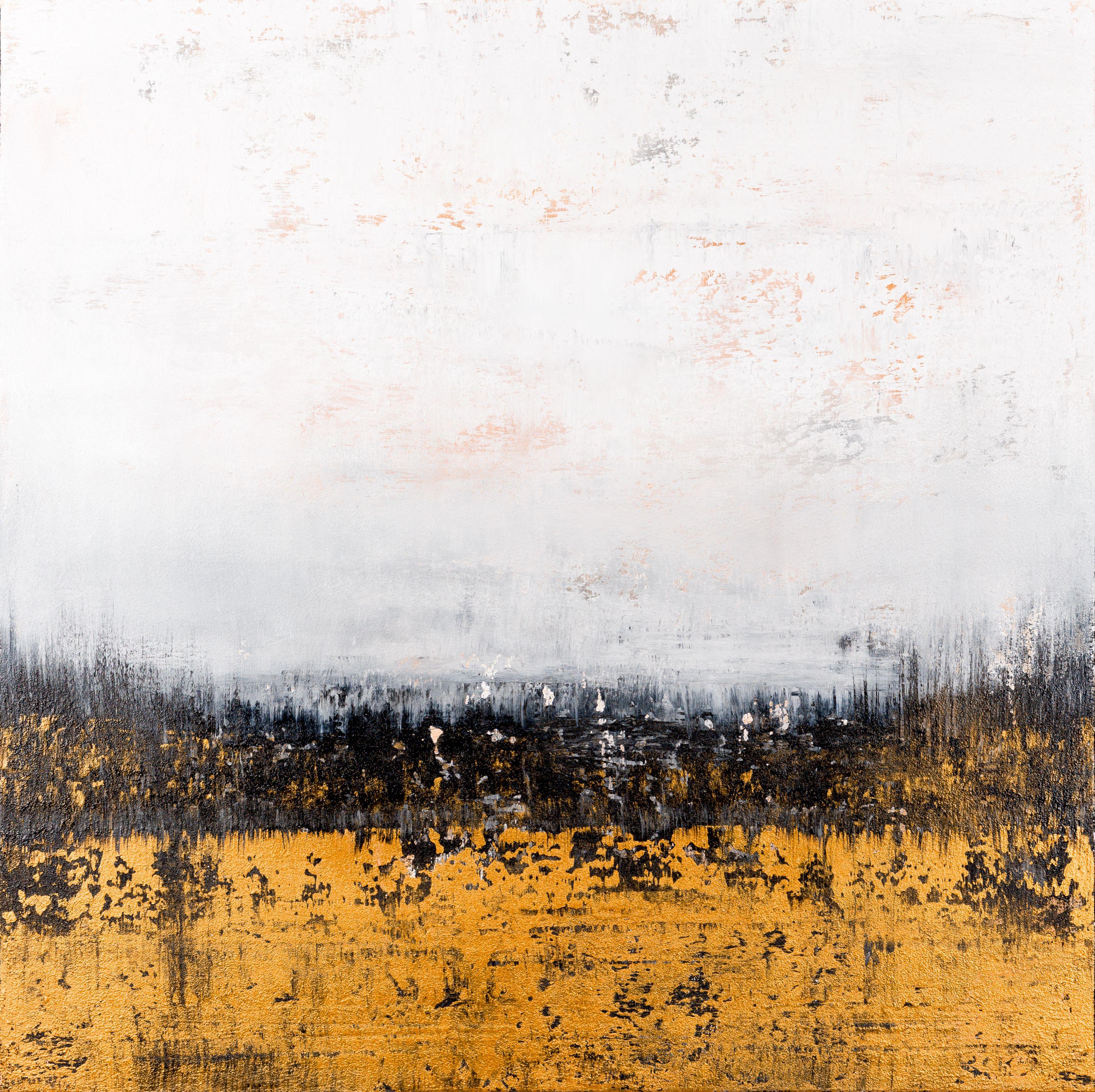 Radek Smach Abstract Painting - Gold abstract painting KE914, Painting, Acrylic on Canvas