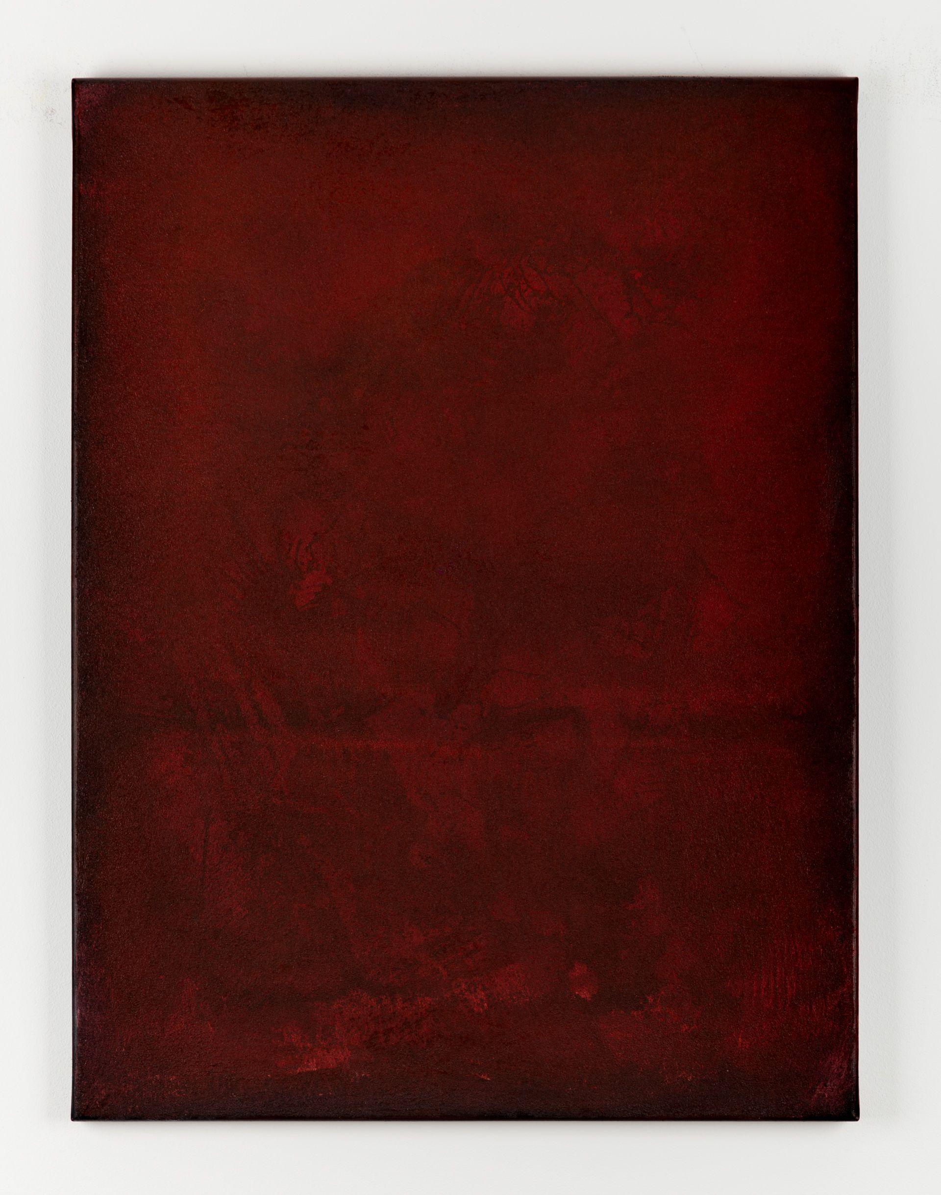Cuadro abstracto rojo RO336, Pintura, Acrílico sobre lienzo - Painting de Radek Smach