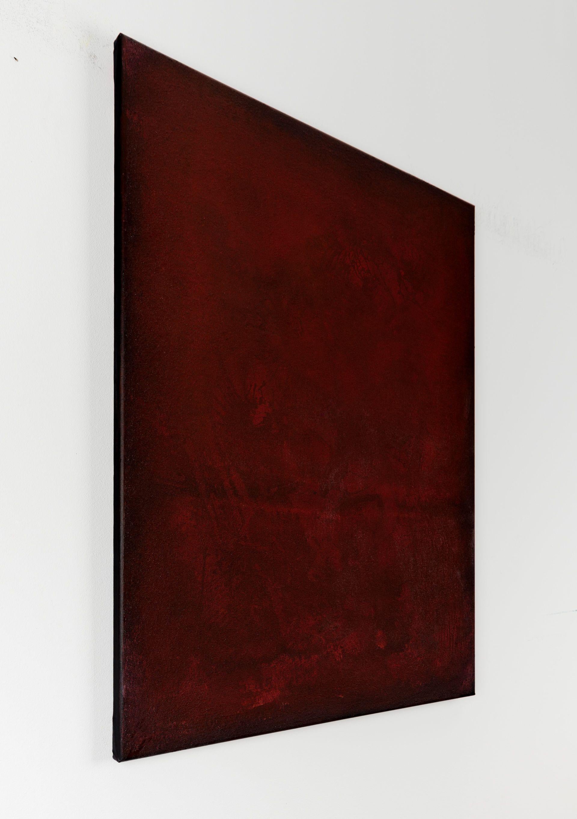 Cuadro abstracto rojo RO336, Pintura, Acrílico sobre lienzo - Painting Abstracto de Radek Smach