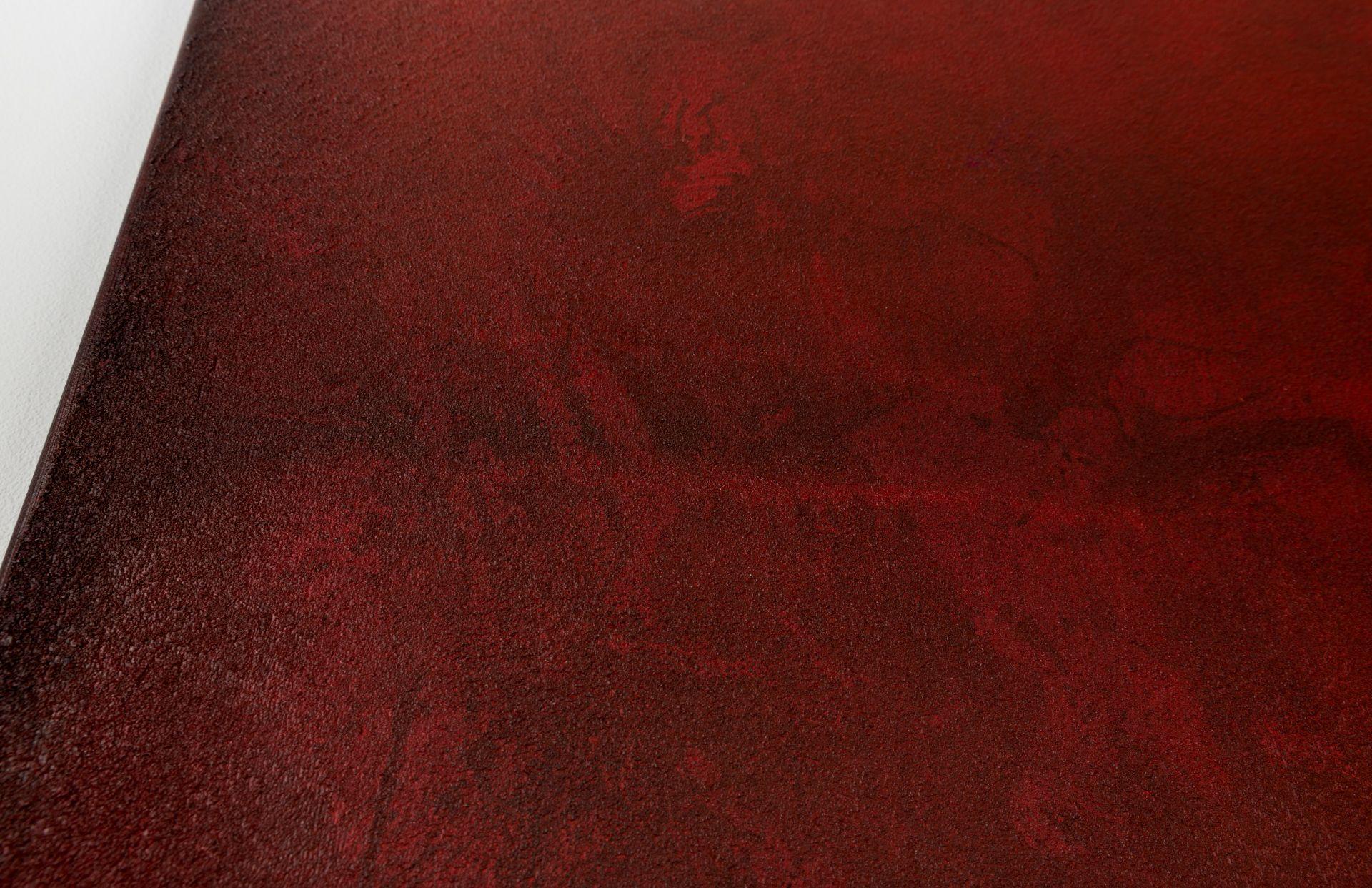Cuadro abstracto rojo RO336, Pintura, Acrílico sobre lienzo - Abstract Painting Negro de Radek Smach
