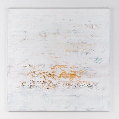 Weißes abstraktes Gemälde GW145, Malerei, Acryl auf Leinwand