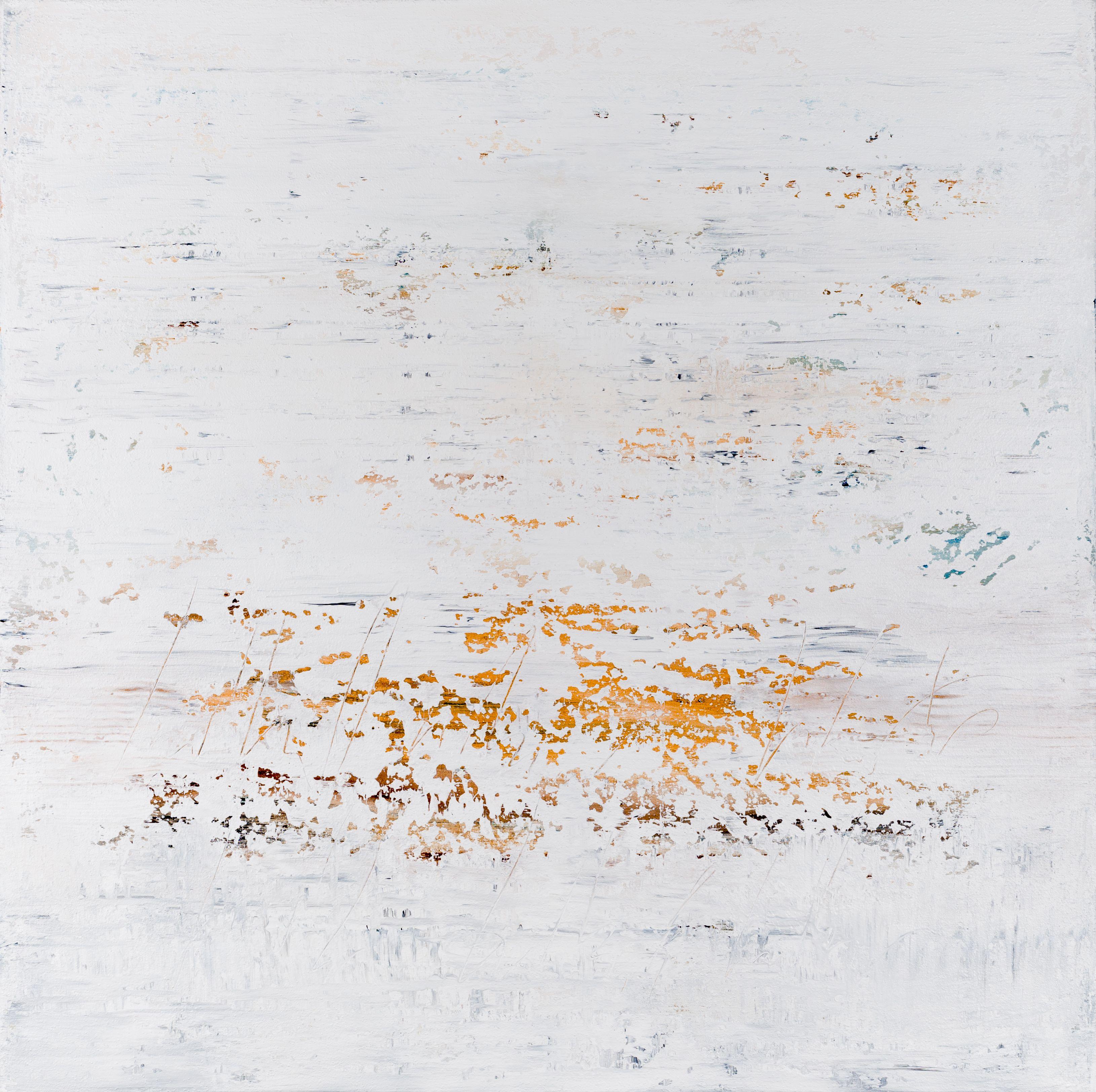 Abstract Painting Radek Smach - Peinture abstraite blanche GW145, Peinture, Acrylique sur Toile