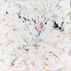White abstract painting SJ411, Painting, Acrylic on Canvas