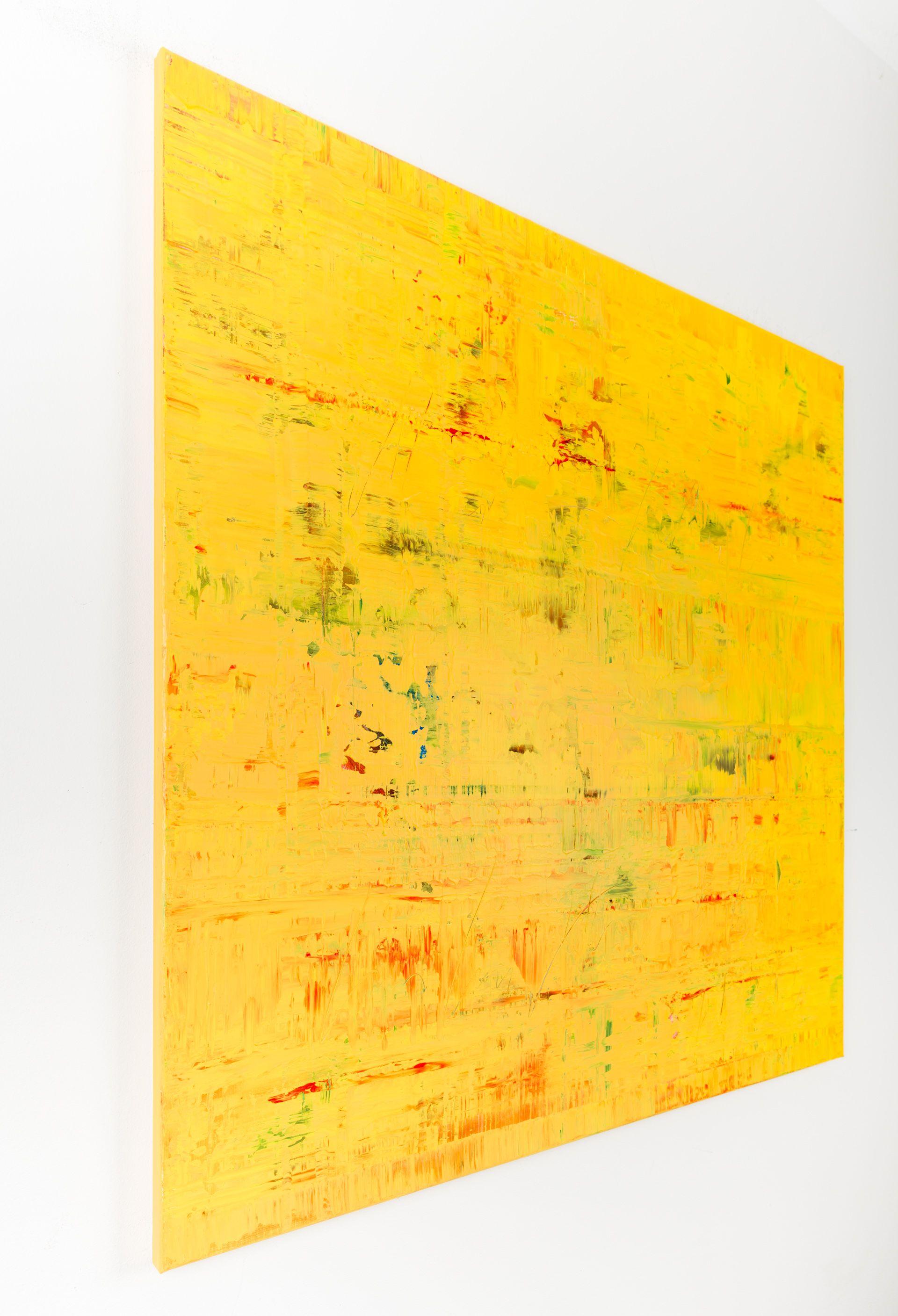 Yellow abstract painting GF749, Painting, Acrylic on Canvas For Sale 1