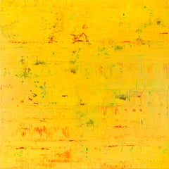 Yellow abstract painting GF749, Painting, Acrylic on Canvas