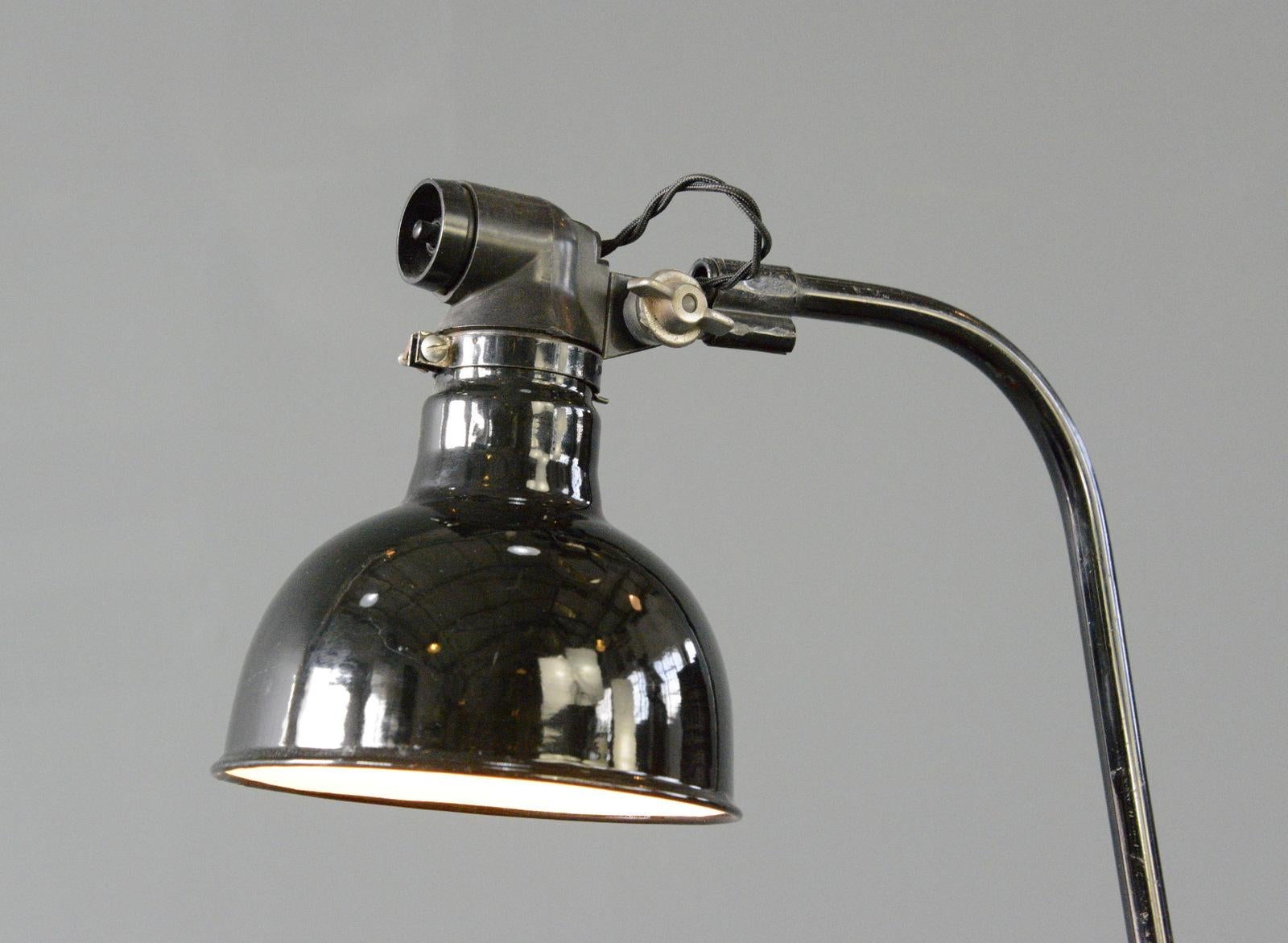 Industrial Rademacher Table Lamp Circa 1920s For Sale