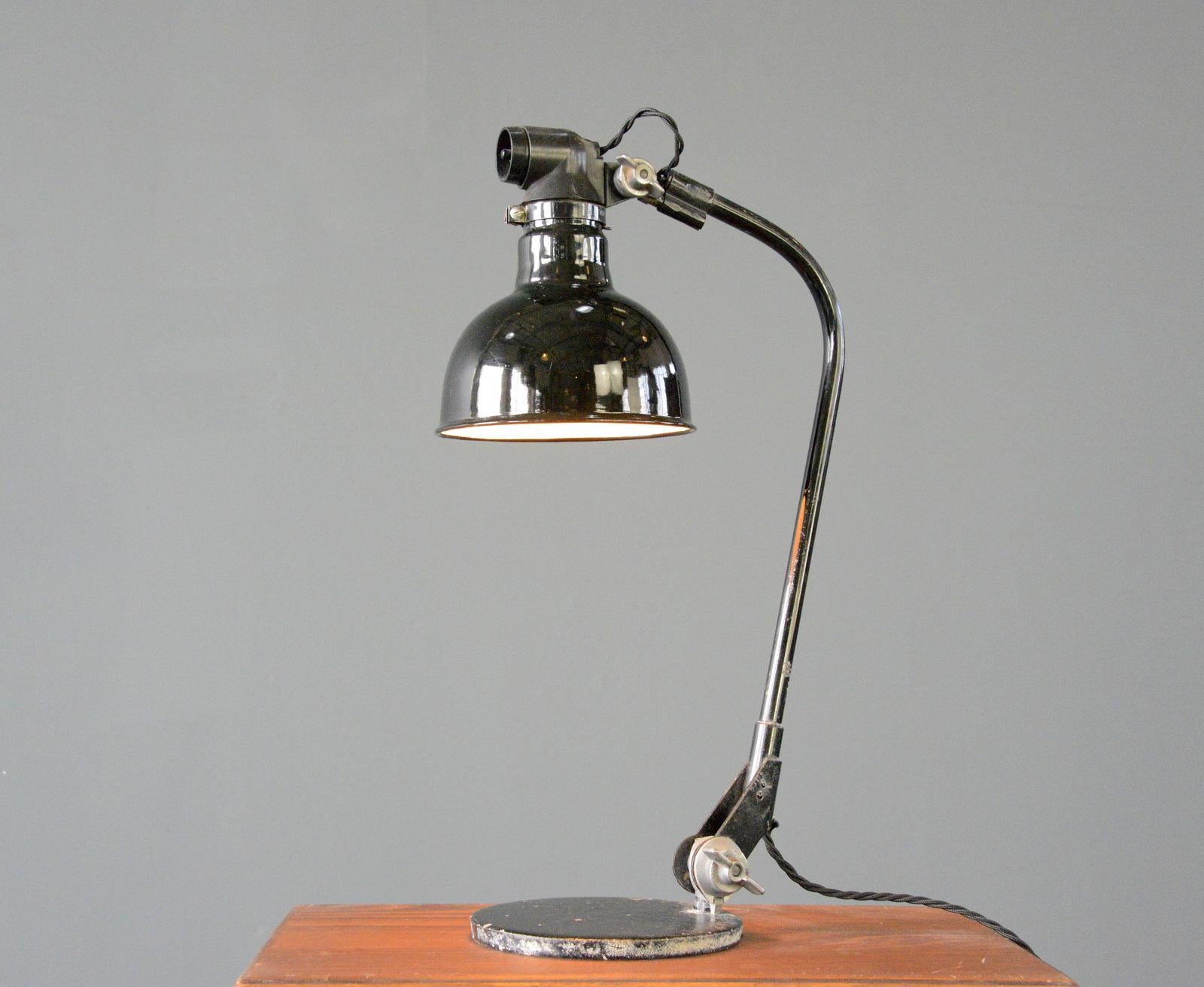 Steel Rademacher Table Lamp Circa 1920s For Sale