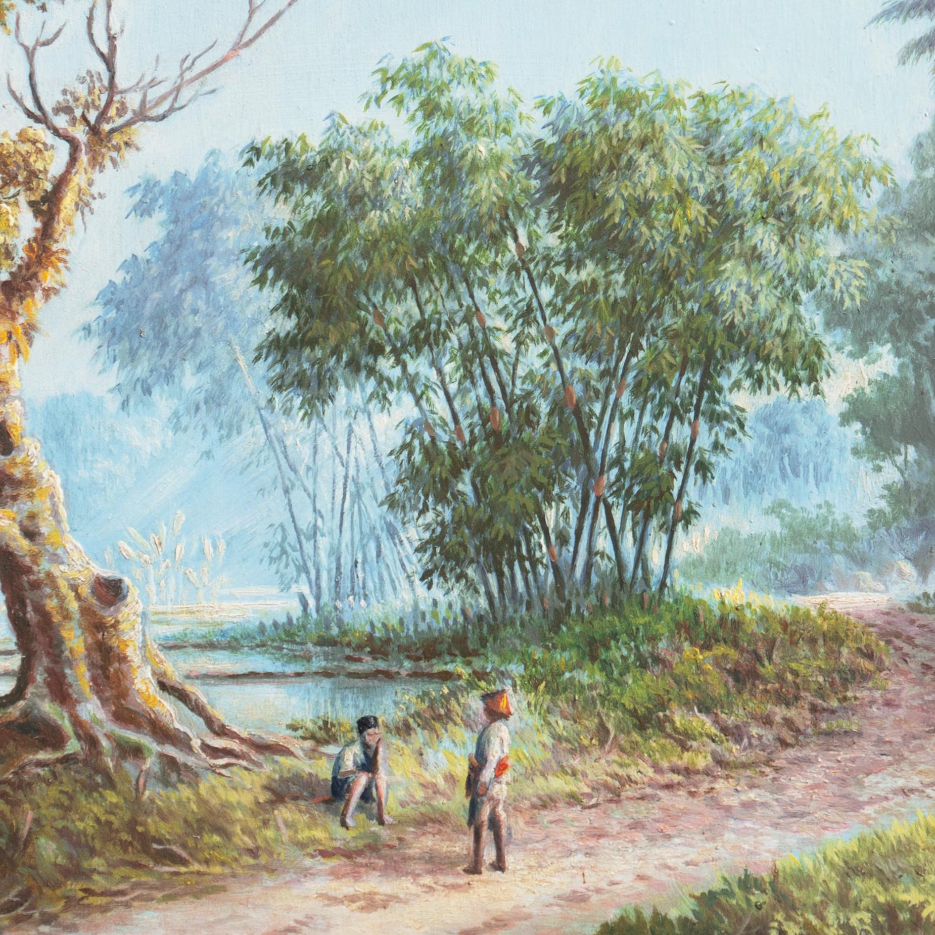 'Indonesian Landscape', Mooi Indië, Javanese, Djakarta, RMS Otranto For Sale 1