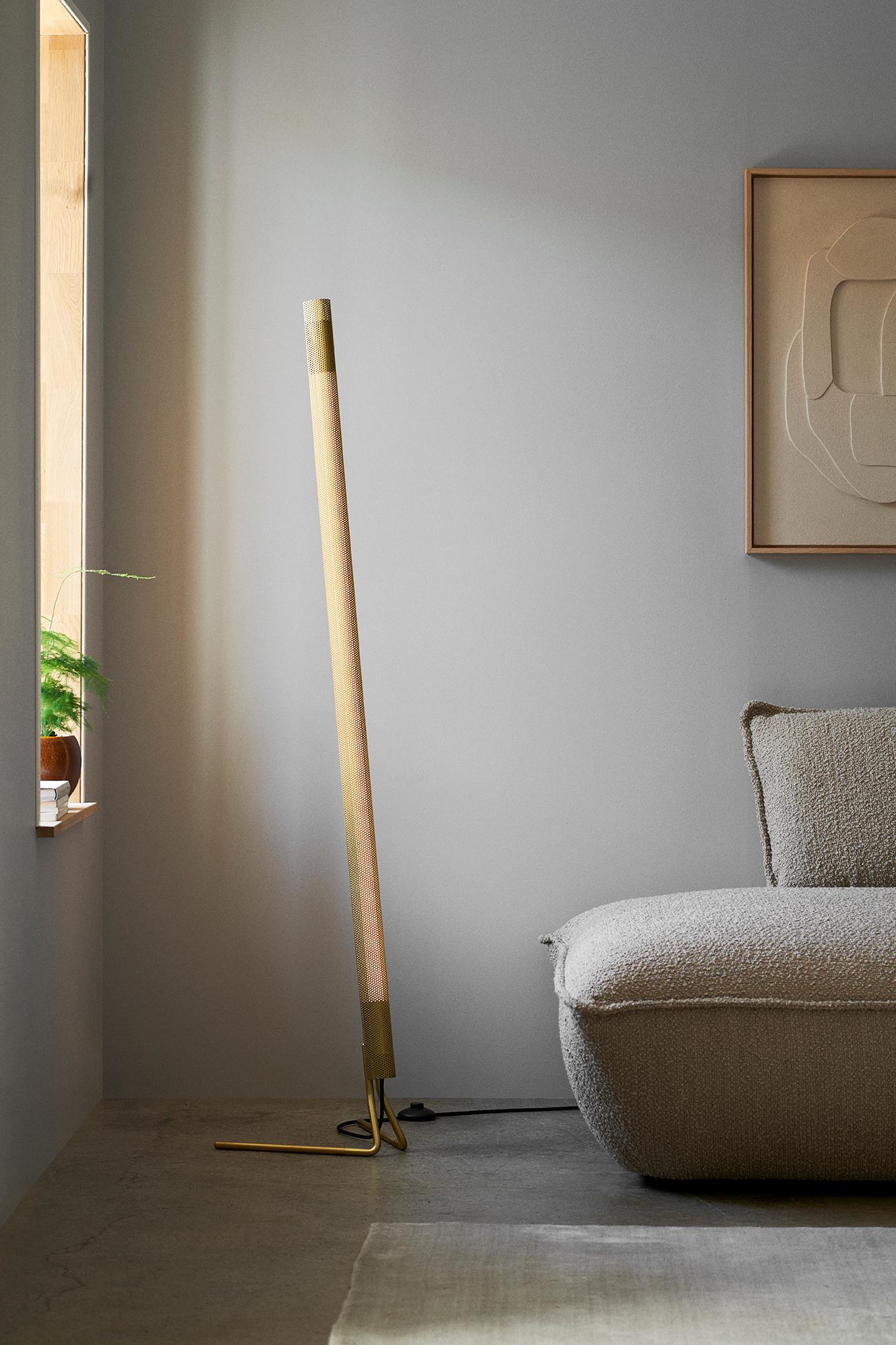 Contemporary Radent Floor Lamp in Brass, by NUAD For Sale