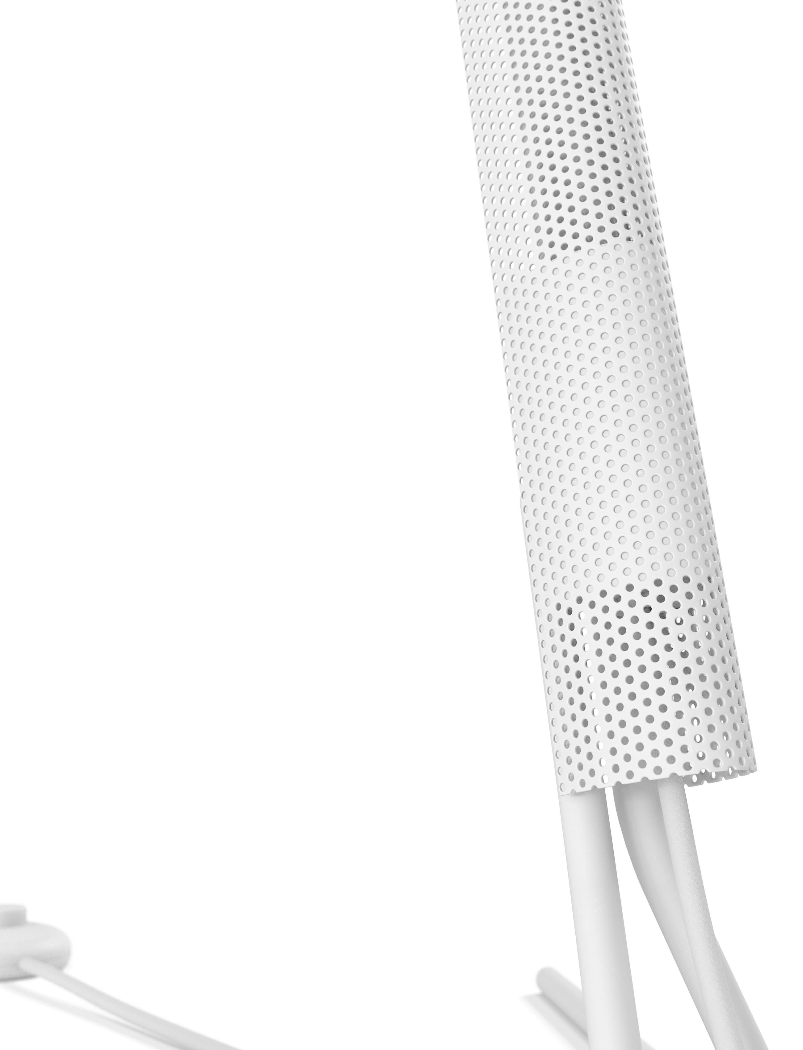 Powder-Coated Radent Floor Lamp in White by Nuad For Sale