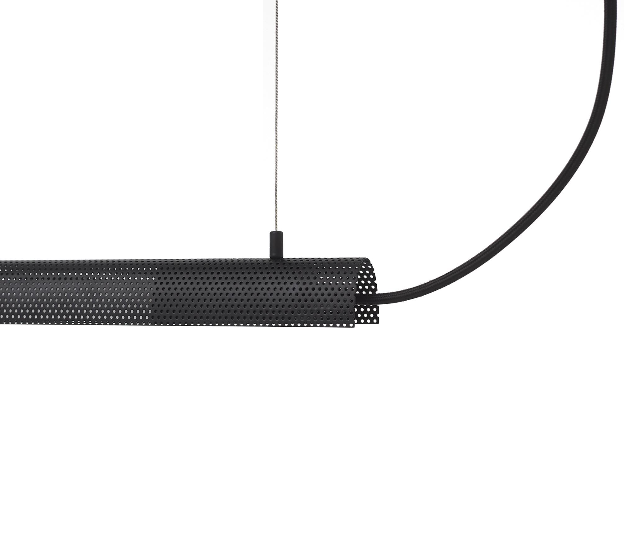 Scandinavian Modern Radent Pendant Lamp 700 mm in Black - by NUAD For Sale