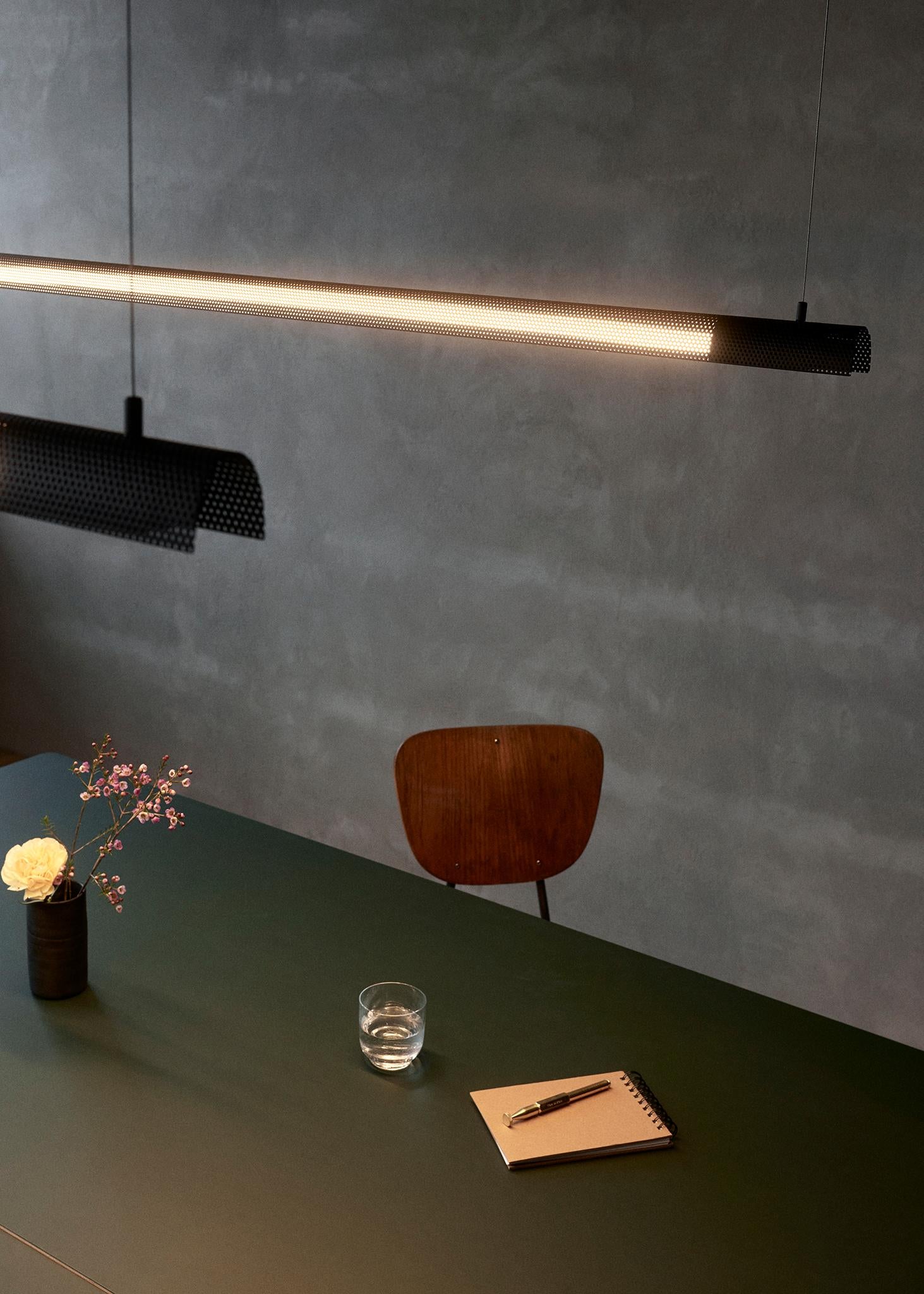 Contemporary Radent Pendant Lamp 700 mm in Black - by NUAD For Sale