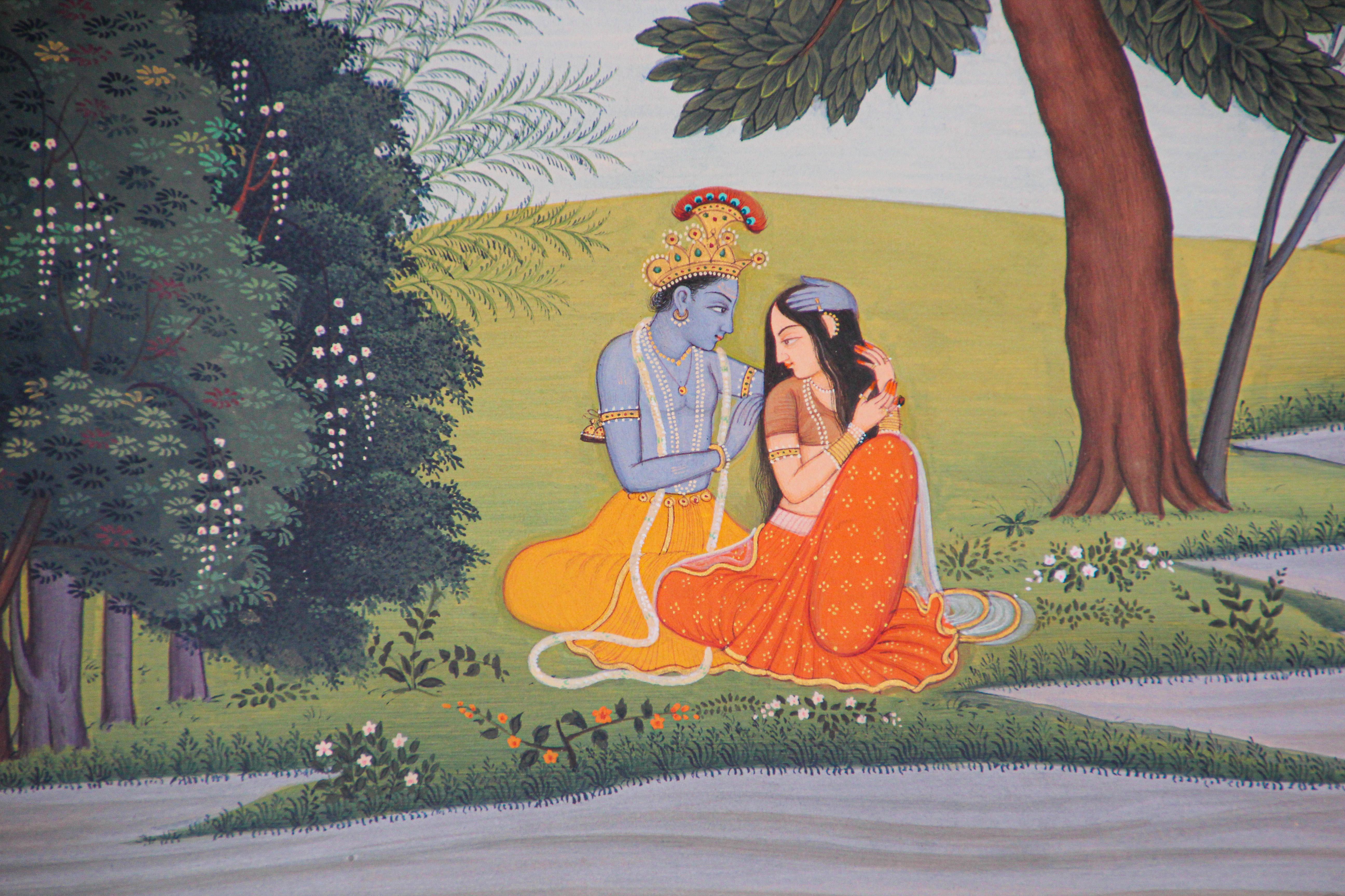 Radha and Krishna Framed Painting 2