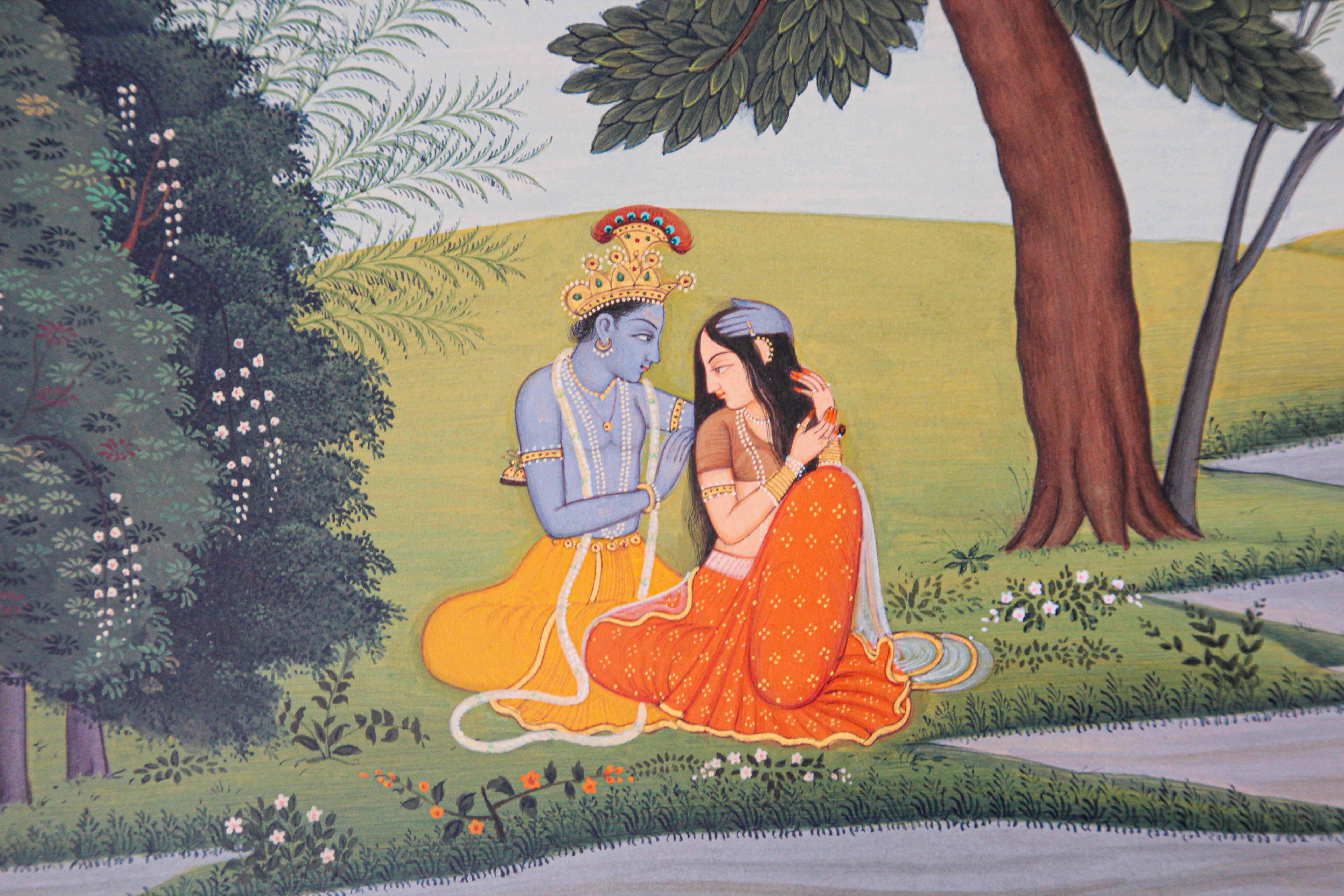 Radha and Krishna Framed Painting 4