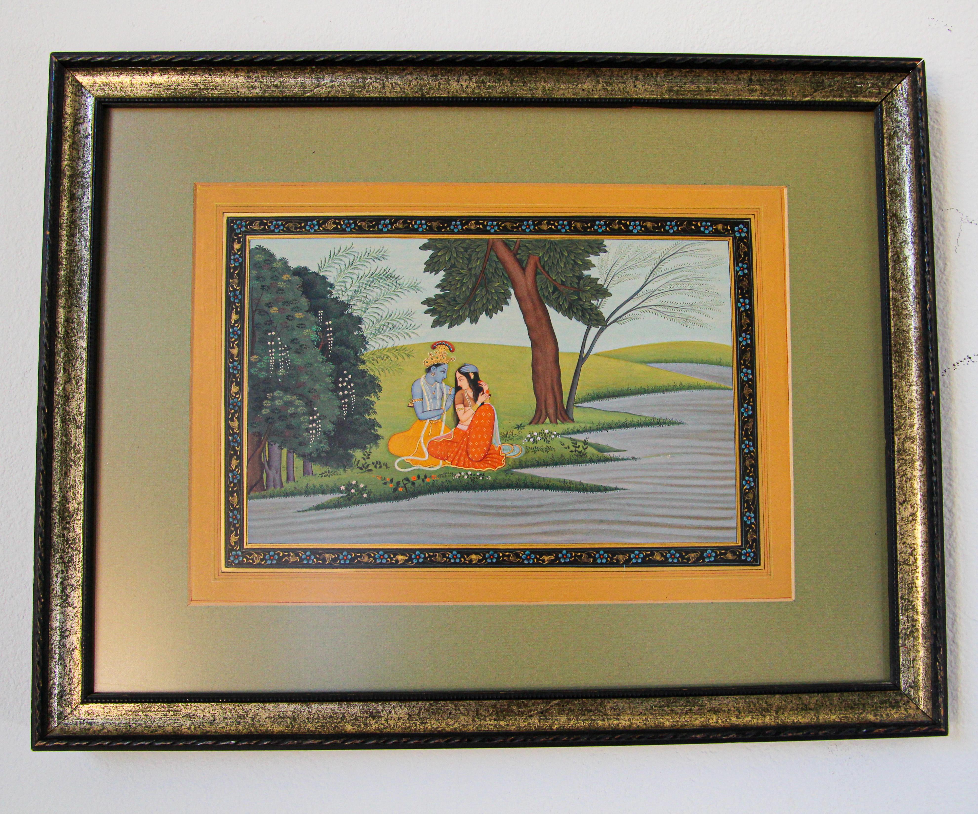 Radha and Krishna Framed Painting 5