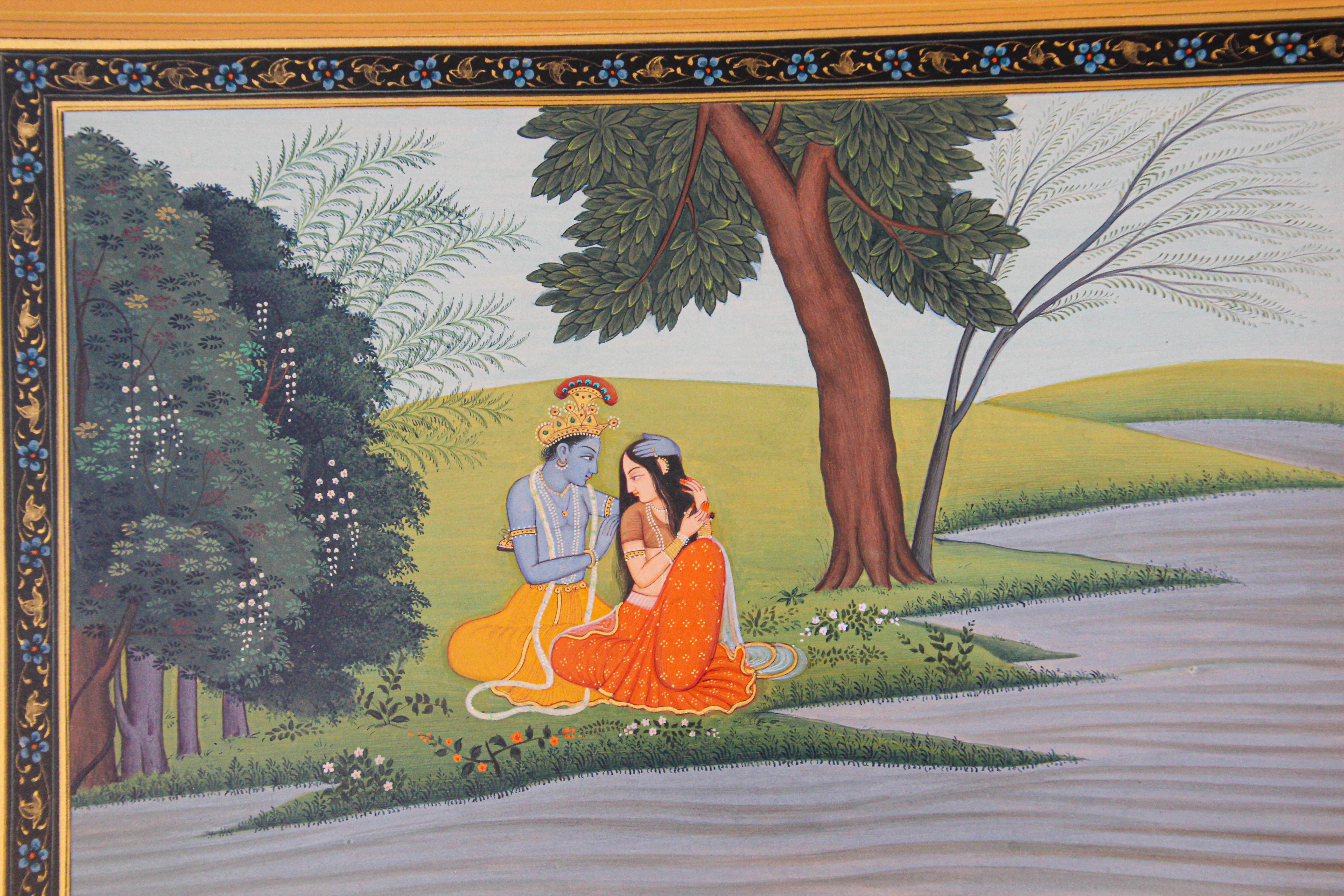 Radha and Krishna Framed Painting 7