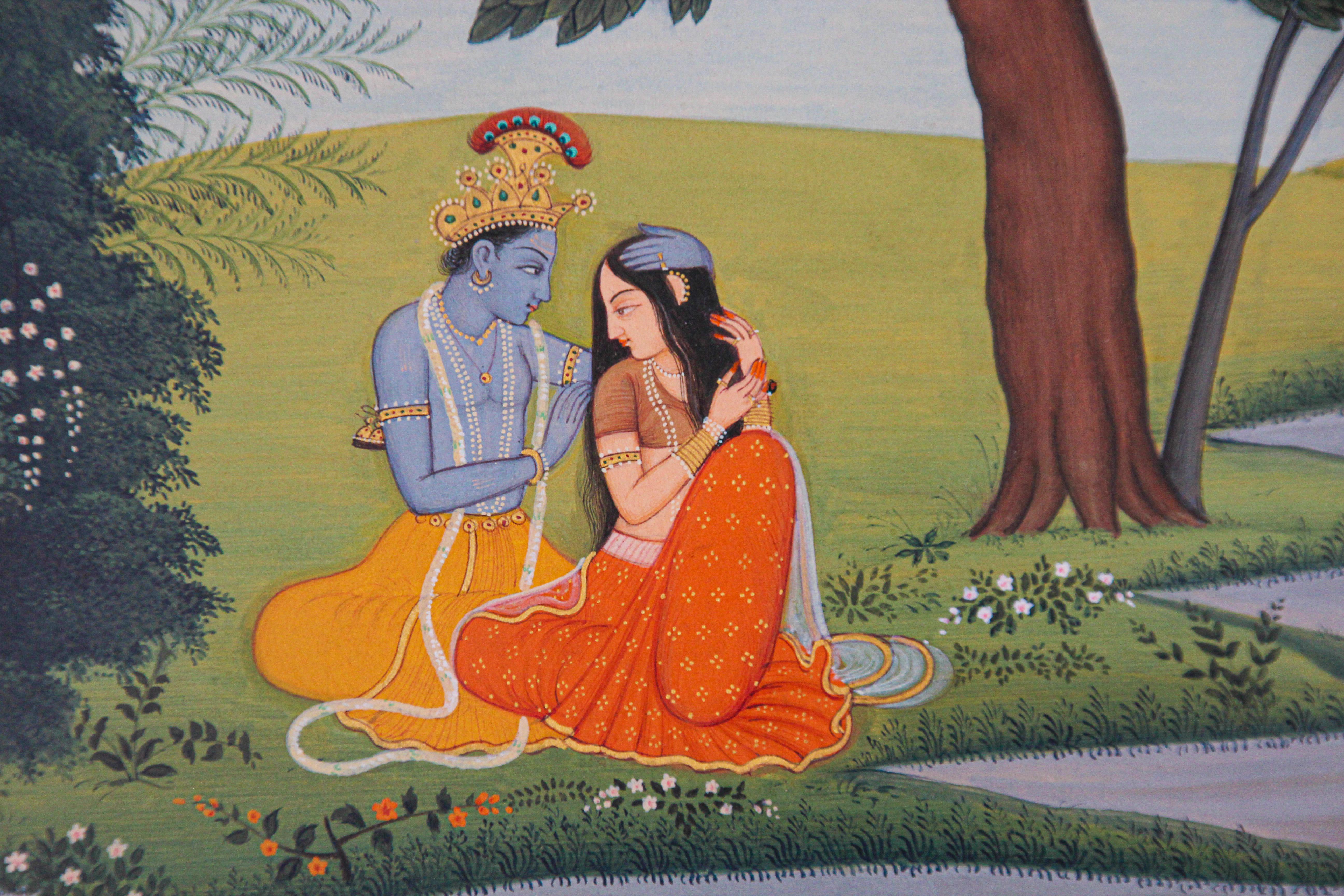 Radha and Krishna Framed Painting 8