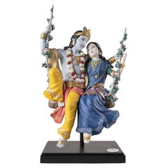 Radha Krishna on a Swing Sculpture. Limited Edition